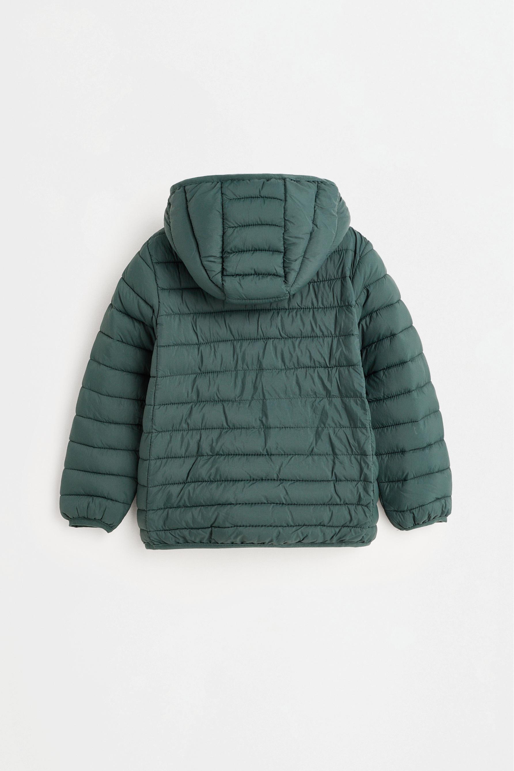 Lightweight hooded quilted jacket — TEAL GREEN