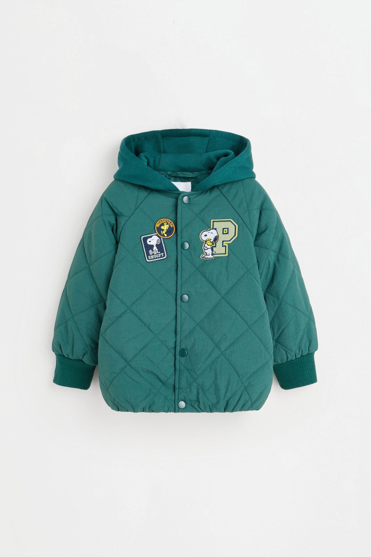 Quilted Snoopy Peanuts™ jacket — GREEN