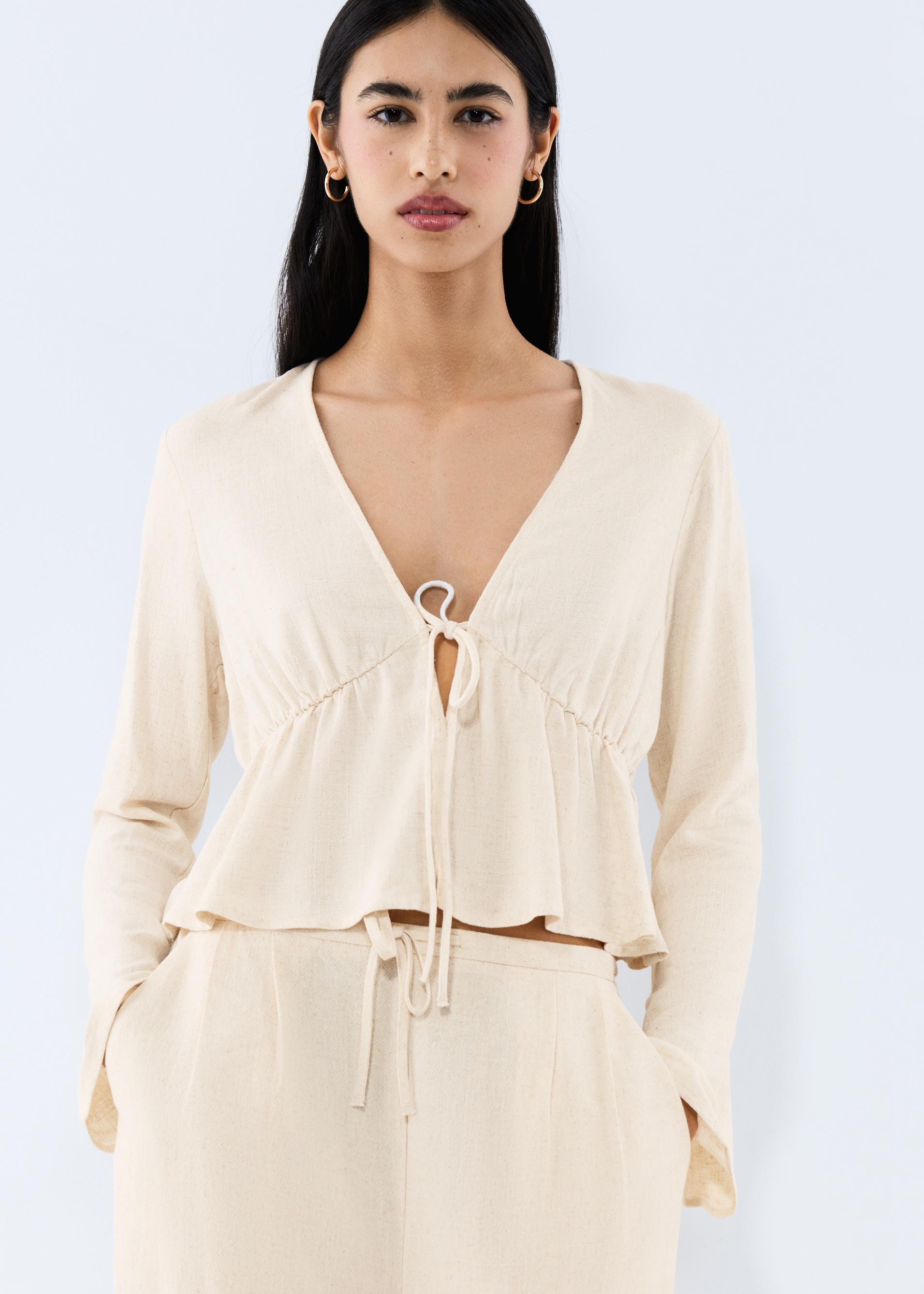 Camisa rústica lazada