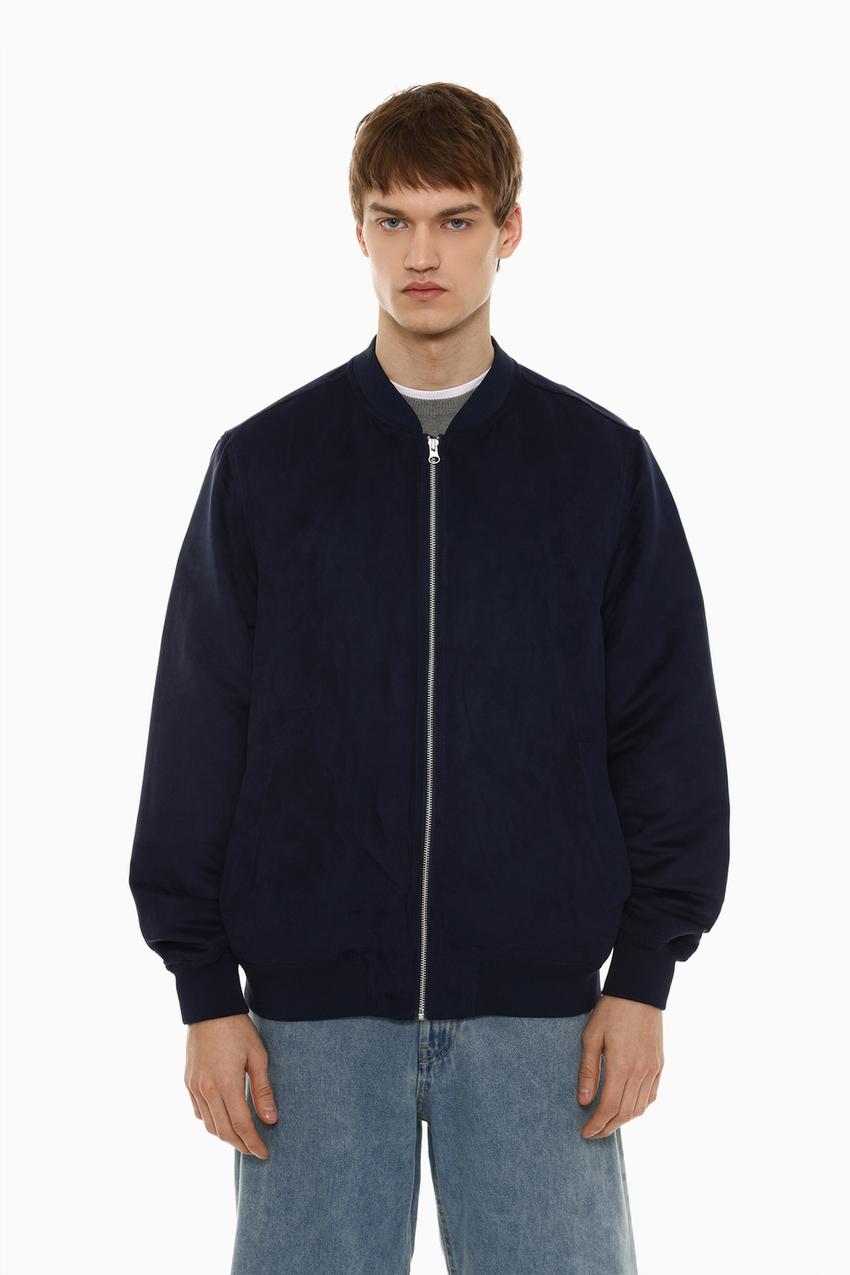 Bomber Chaqueta Hombre Lefties Cazadora Bomber Efecto Ante Denim