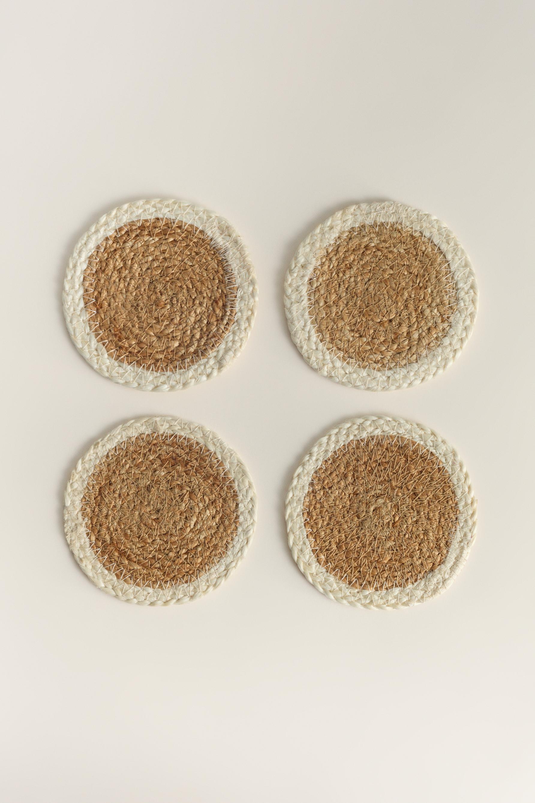 Pack 4 posavasos yute 11 cm