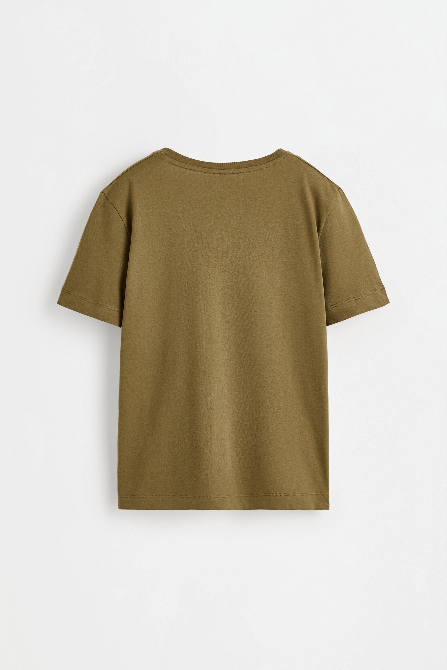 Basic V-neck T-shirt — GREENISH