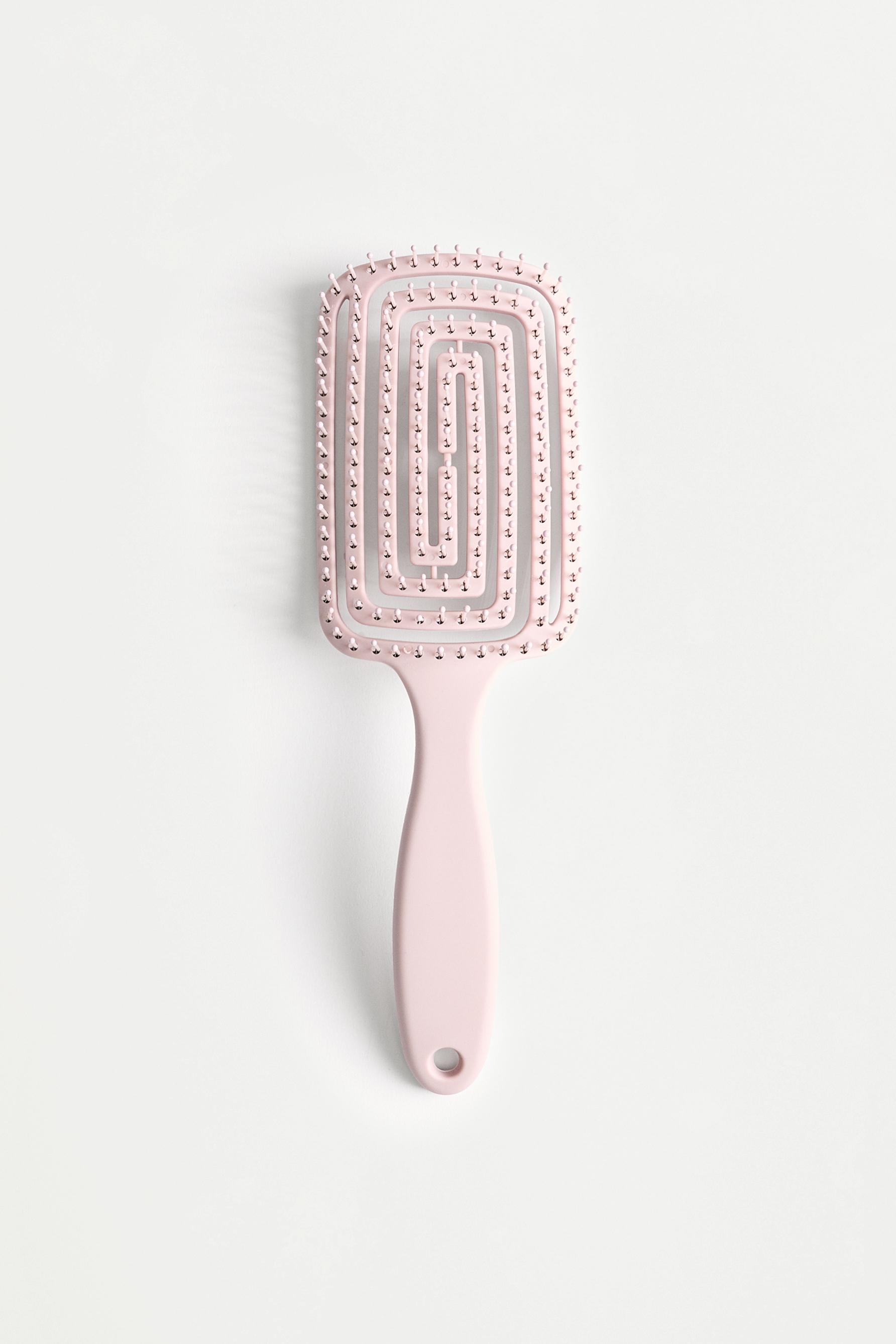 Square vented hair brush — CHALK PINK