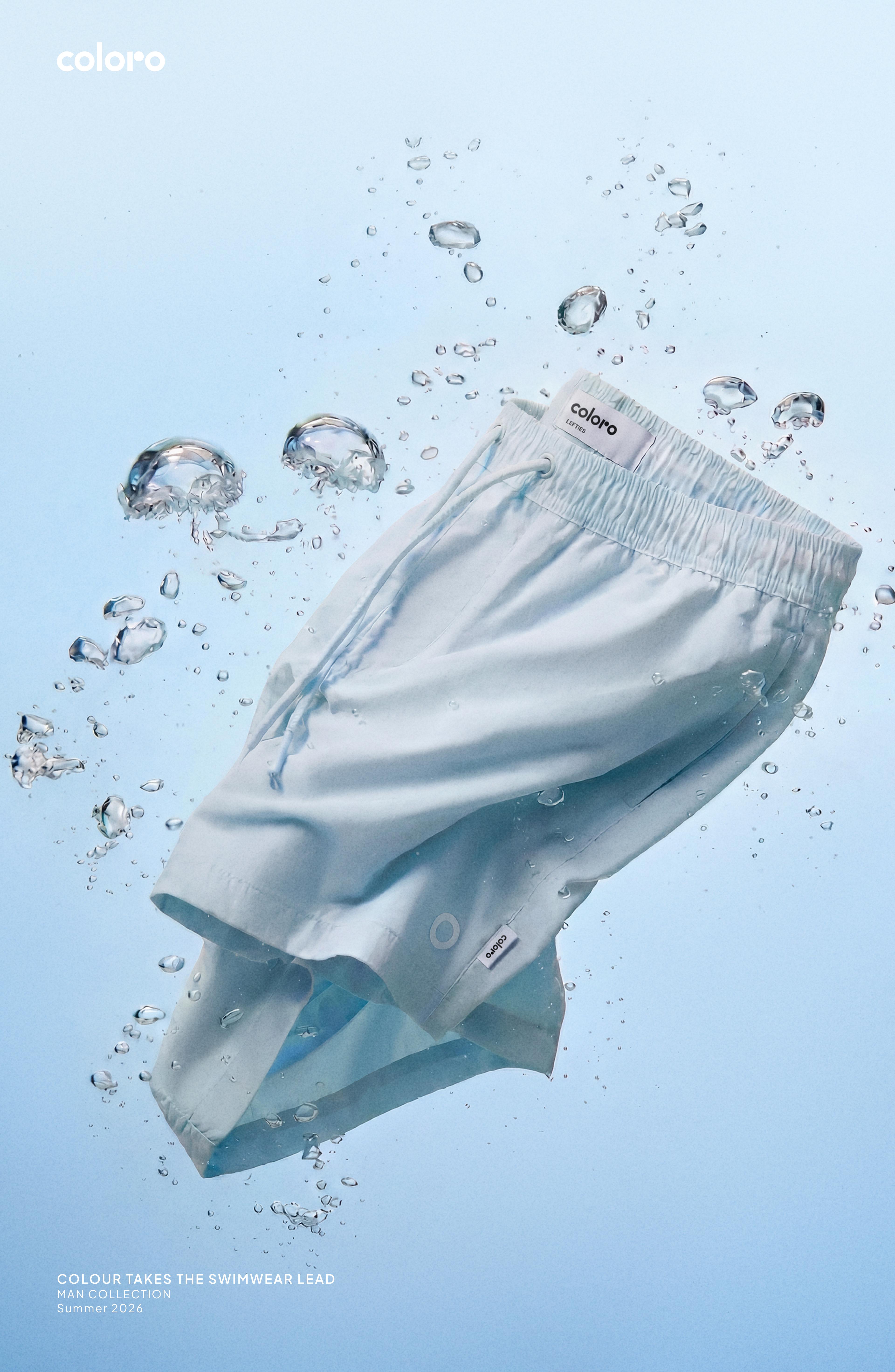 Coloro x Lefties straight swim trunks — SKY BLUE