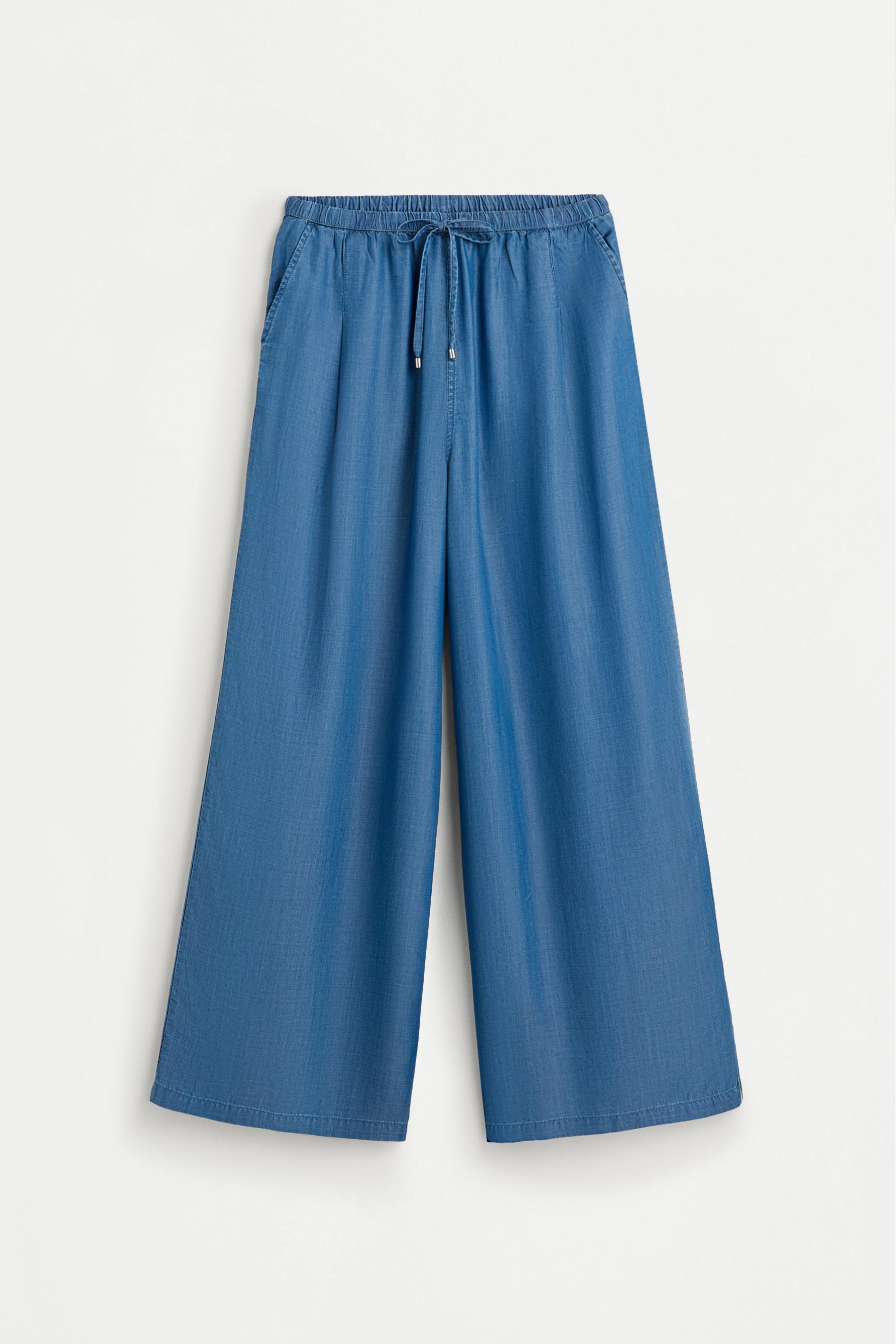 Lightweight wide-leg jeans — PALE INDIGO
