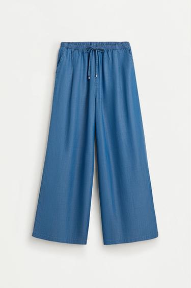 Lightweight wide-leg jeans — PALE INDIGO 6