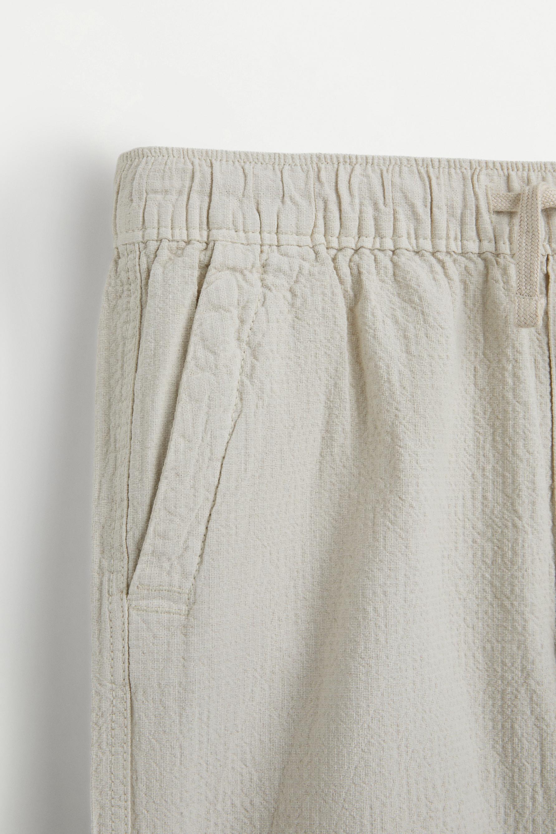Seersucker cargo Bermuda shorts — GREY