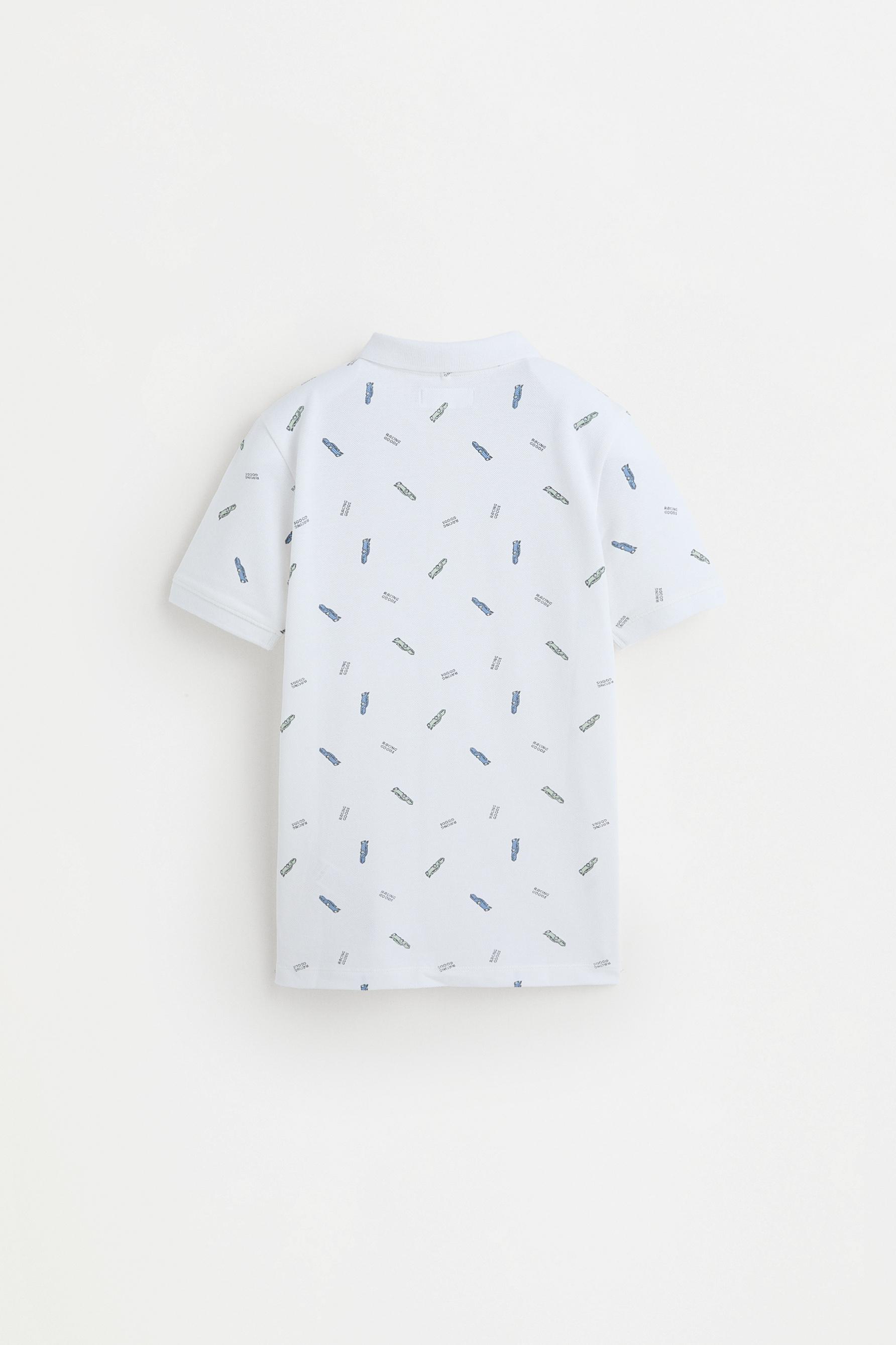 Printed polo shirt — OFF WHITE