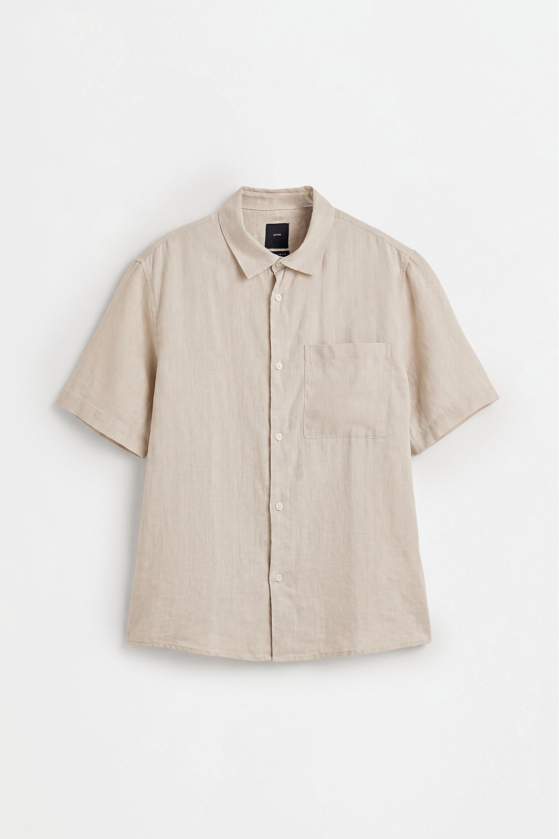 100% linen shirt — SAND