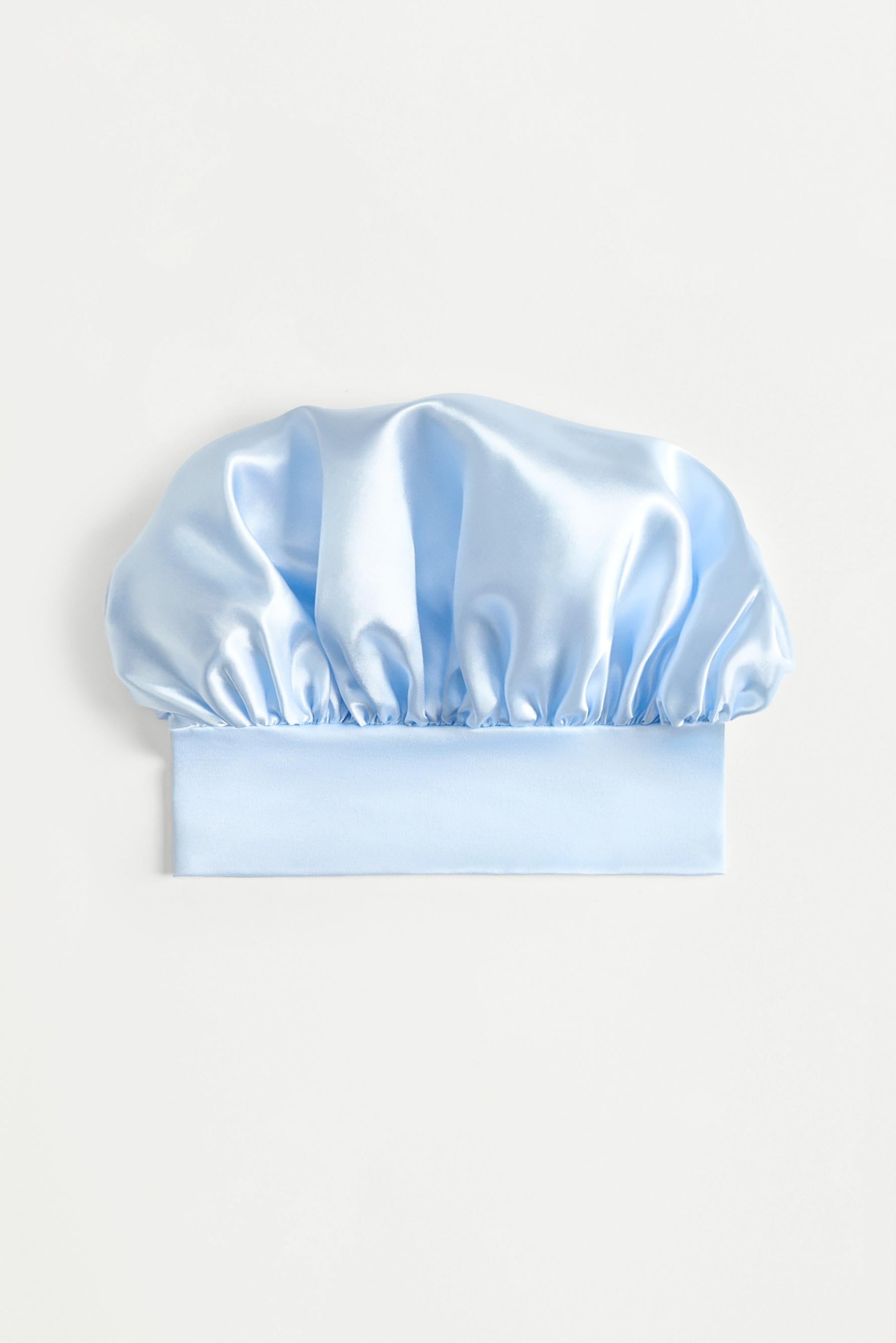 Satin bonnet — PASTEL BLUE
