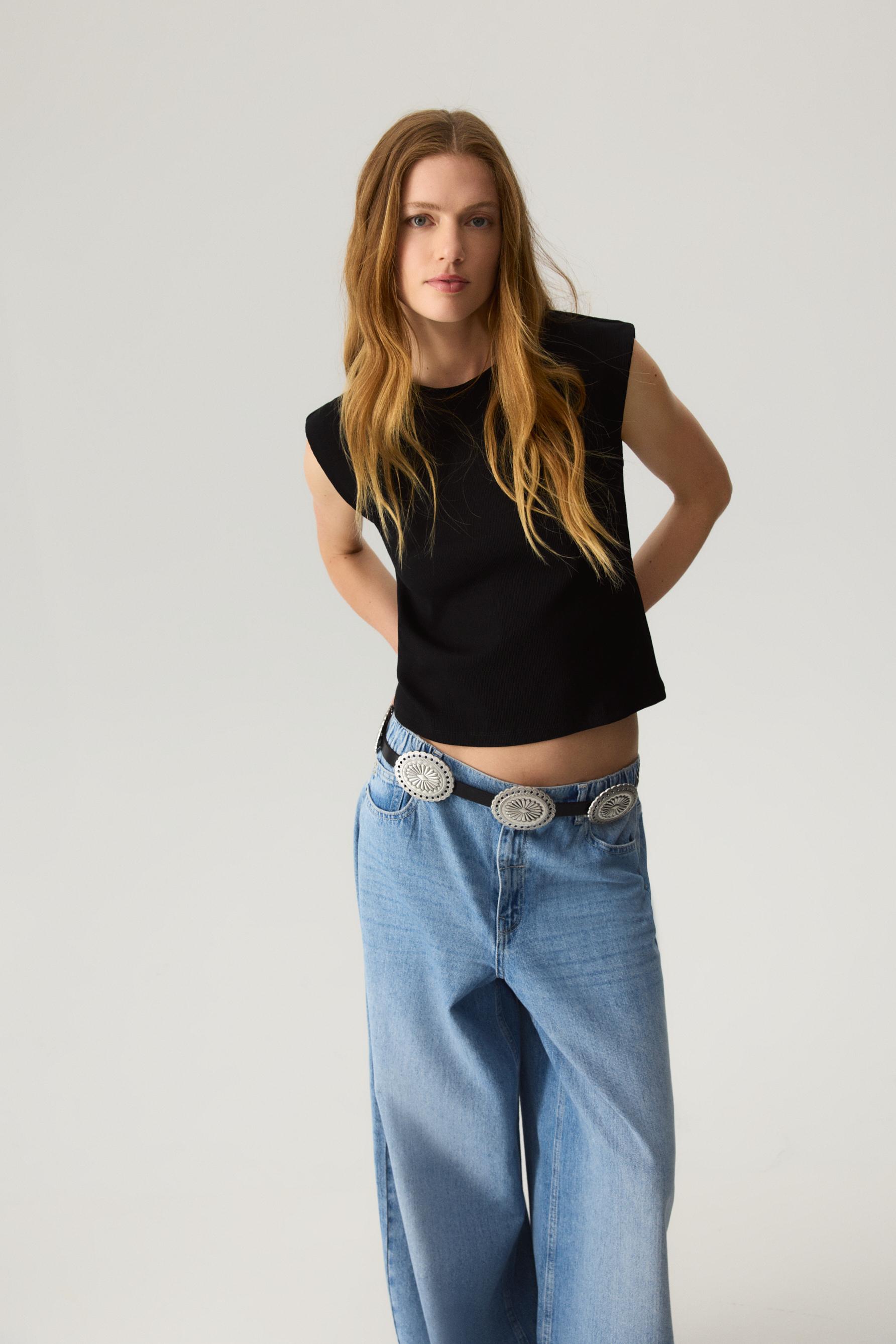 Camiseta manga sisa canalé