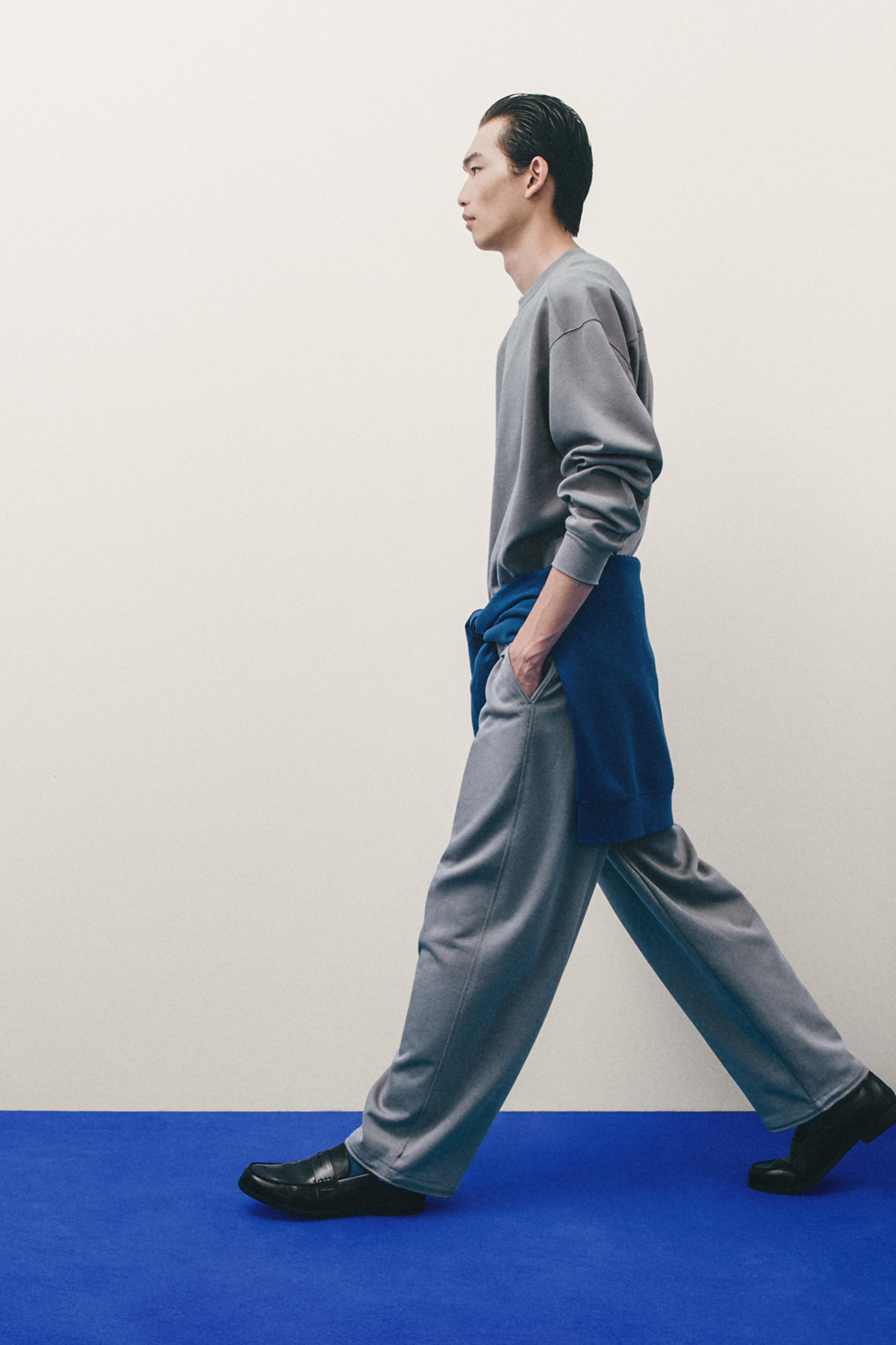 Interlock baggy joggers — MEDIUM GREY