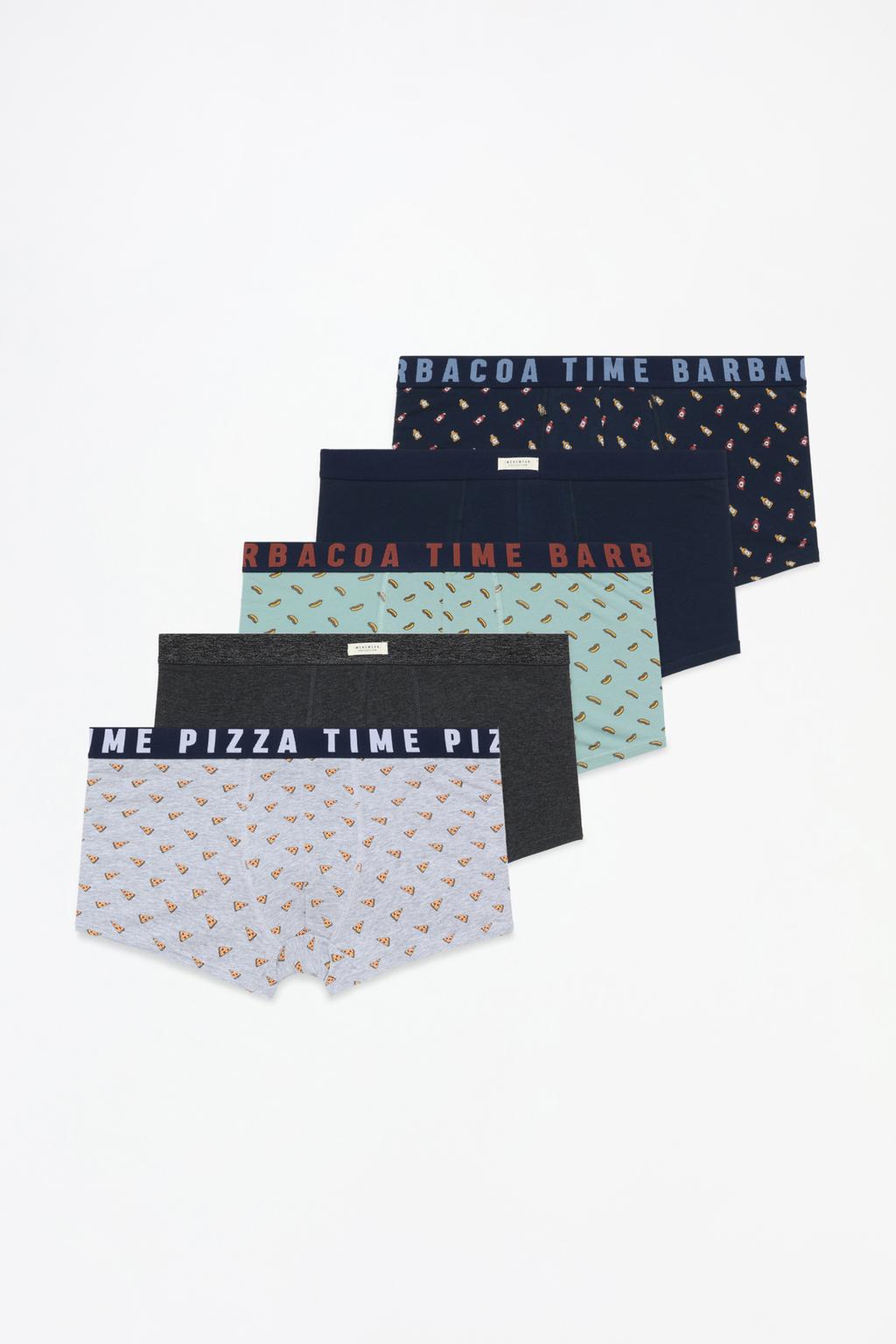 5-pack of printed boxers