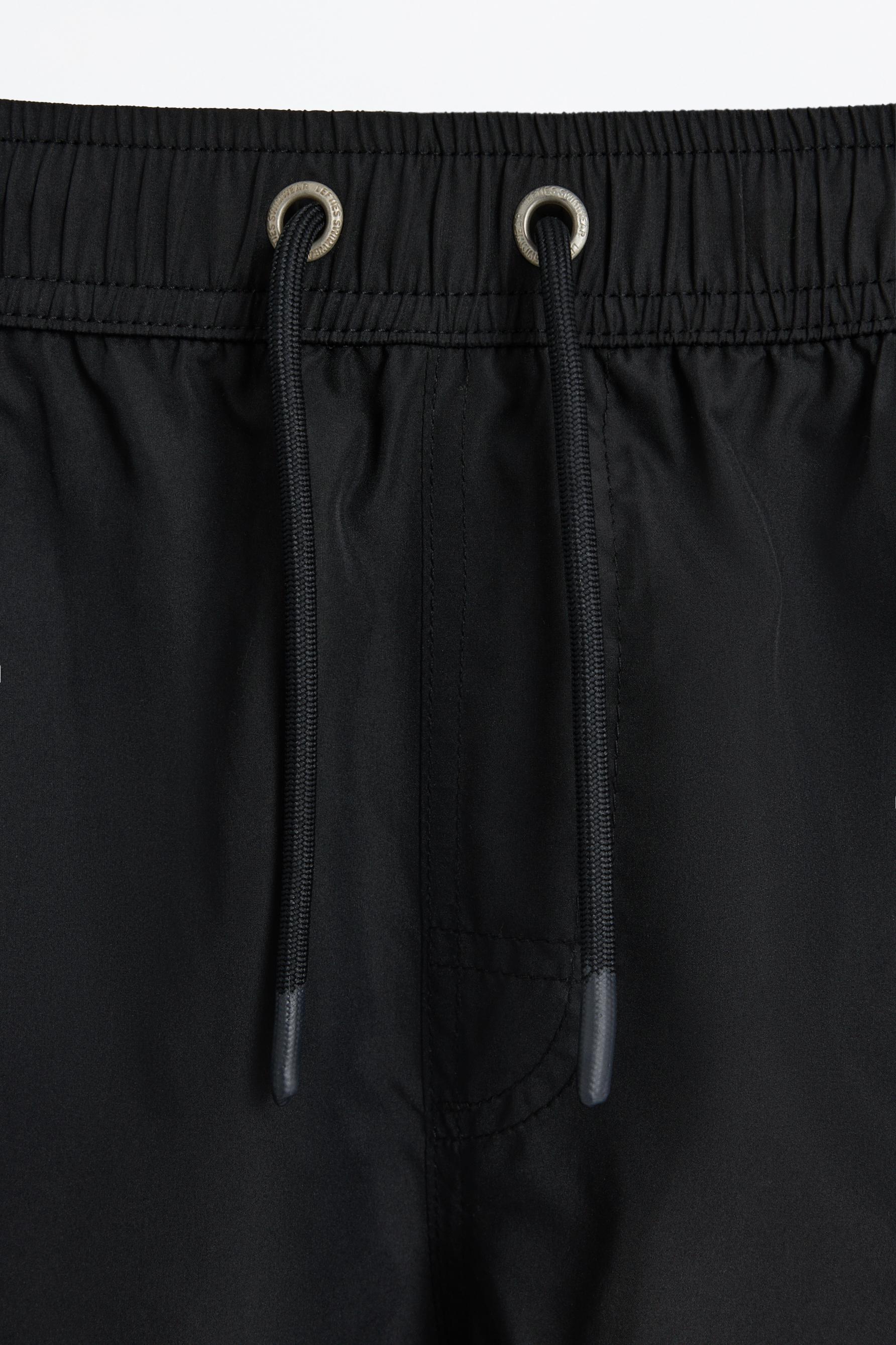 Basic regular fit swim shorts — BLACK