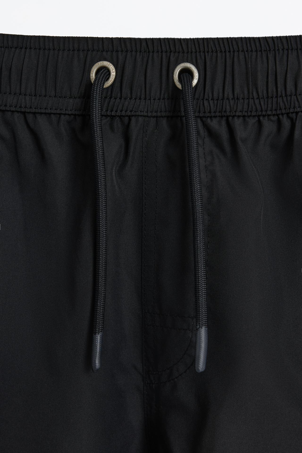 Basic regular fit swim shorts — BLACK
