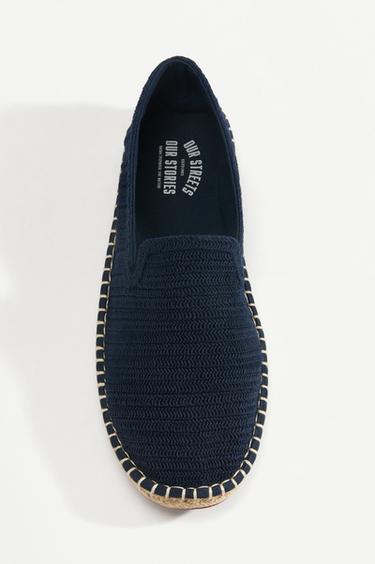 Crochet jute effect espadrilles — NAVY BLUE 3