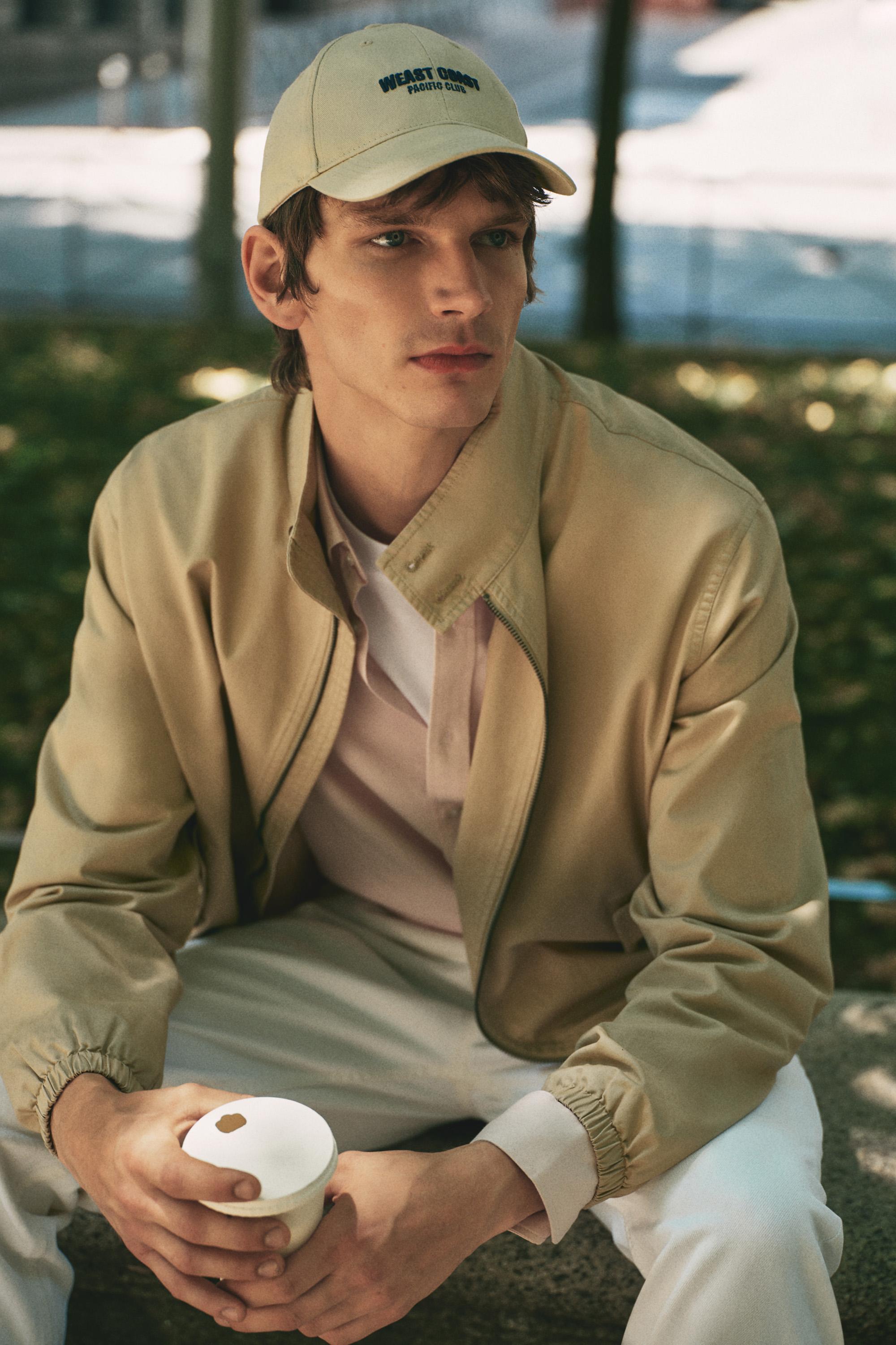High neck jacket — ECRU