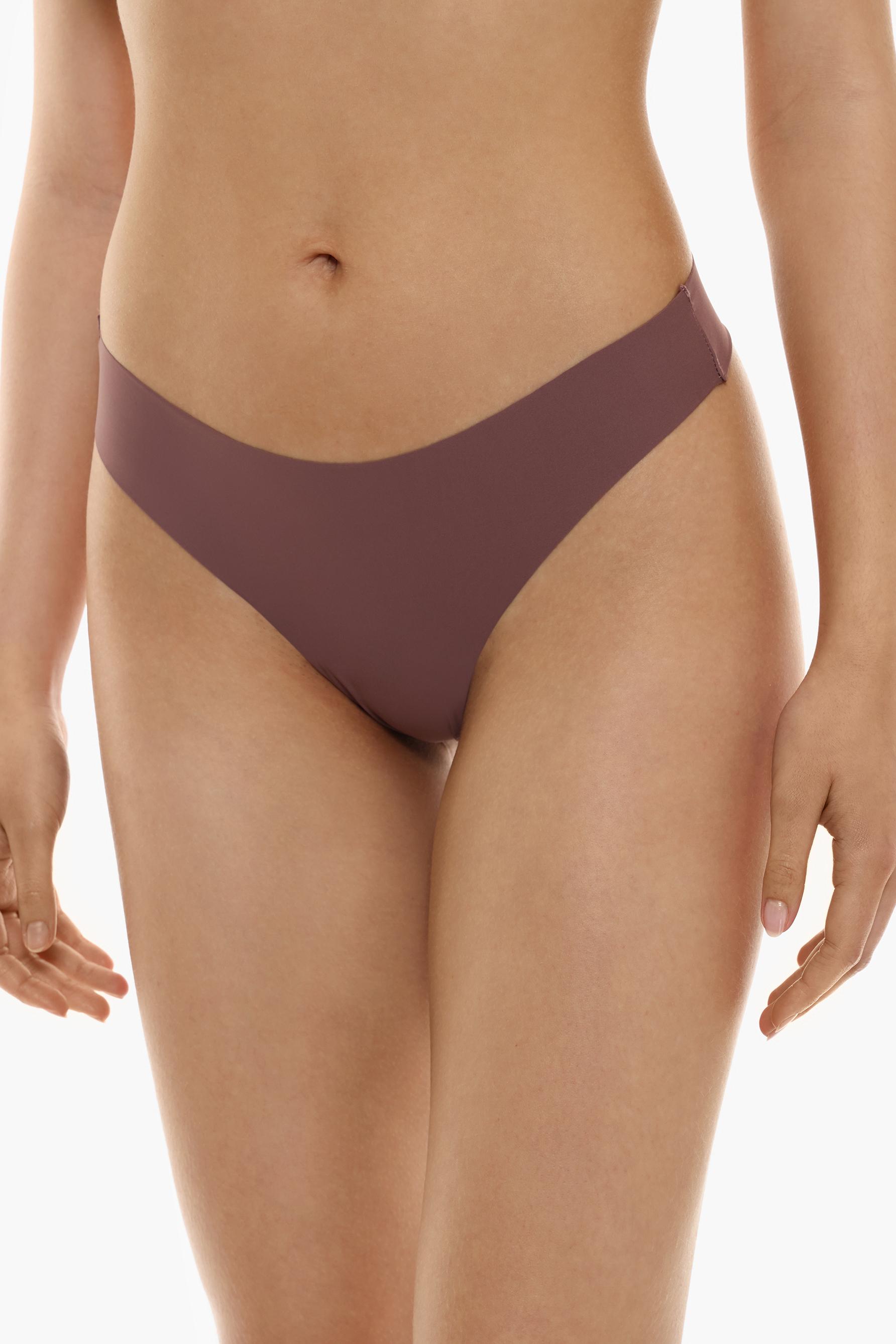 3-Pack of microfibre thongs — DARK BROWN