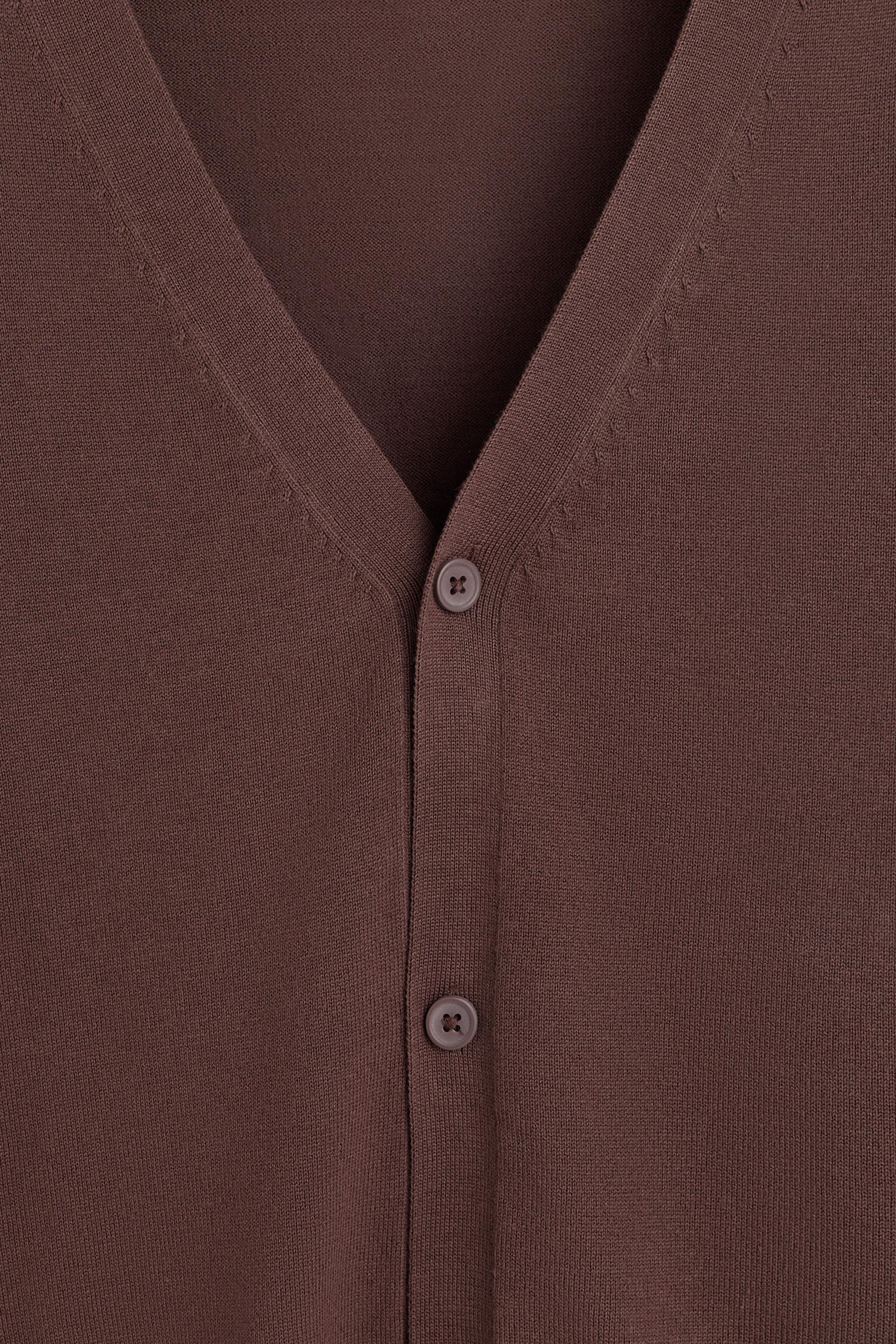 Basic cardigan — BROWN