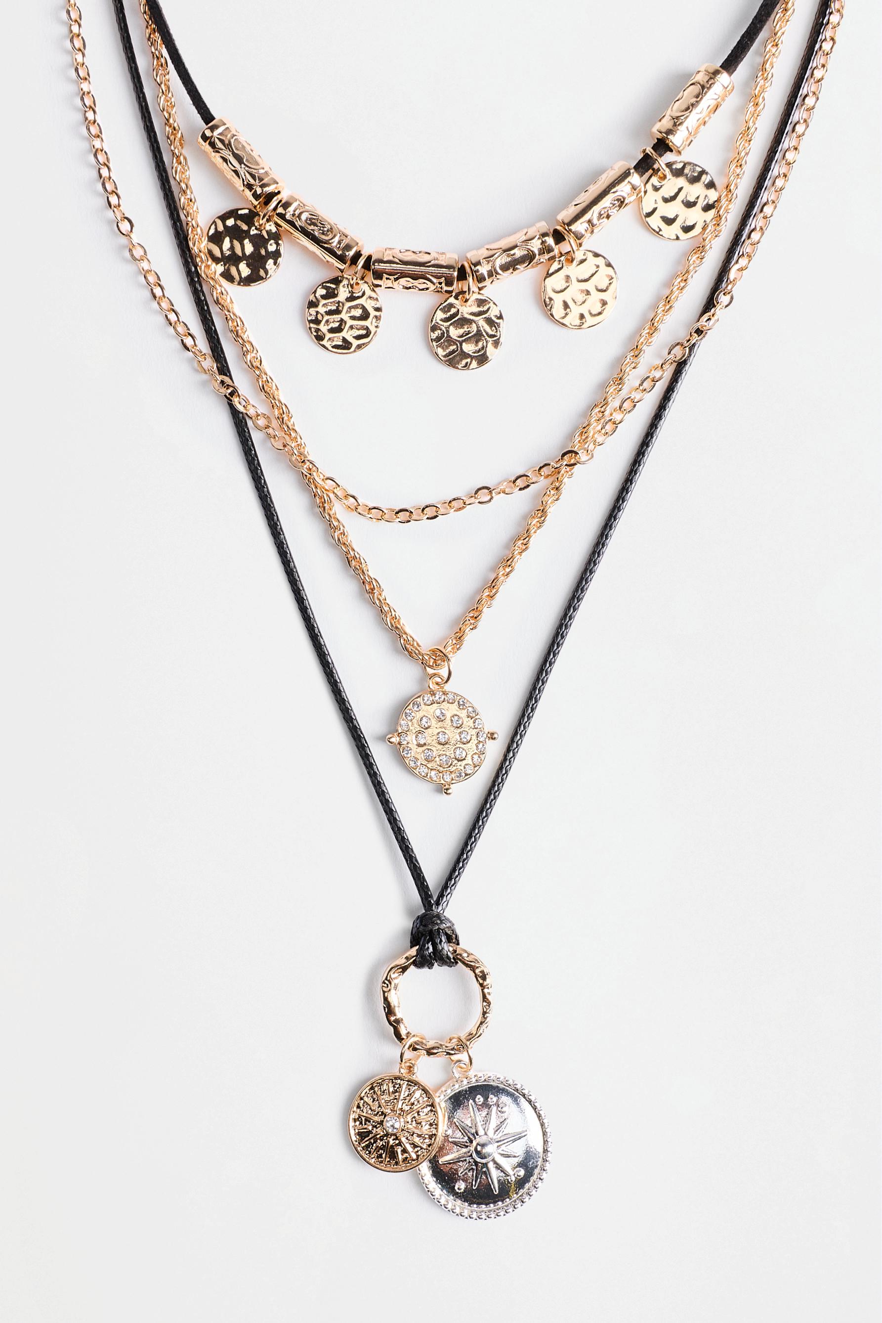 Assorted necklaces (4-pack) — GOLD - SILVER