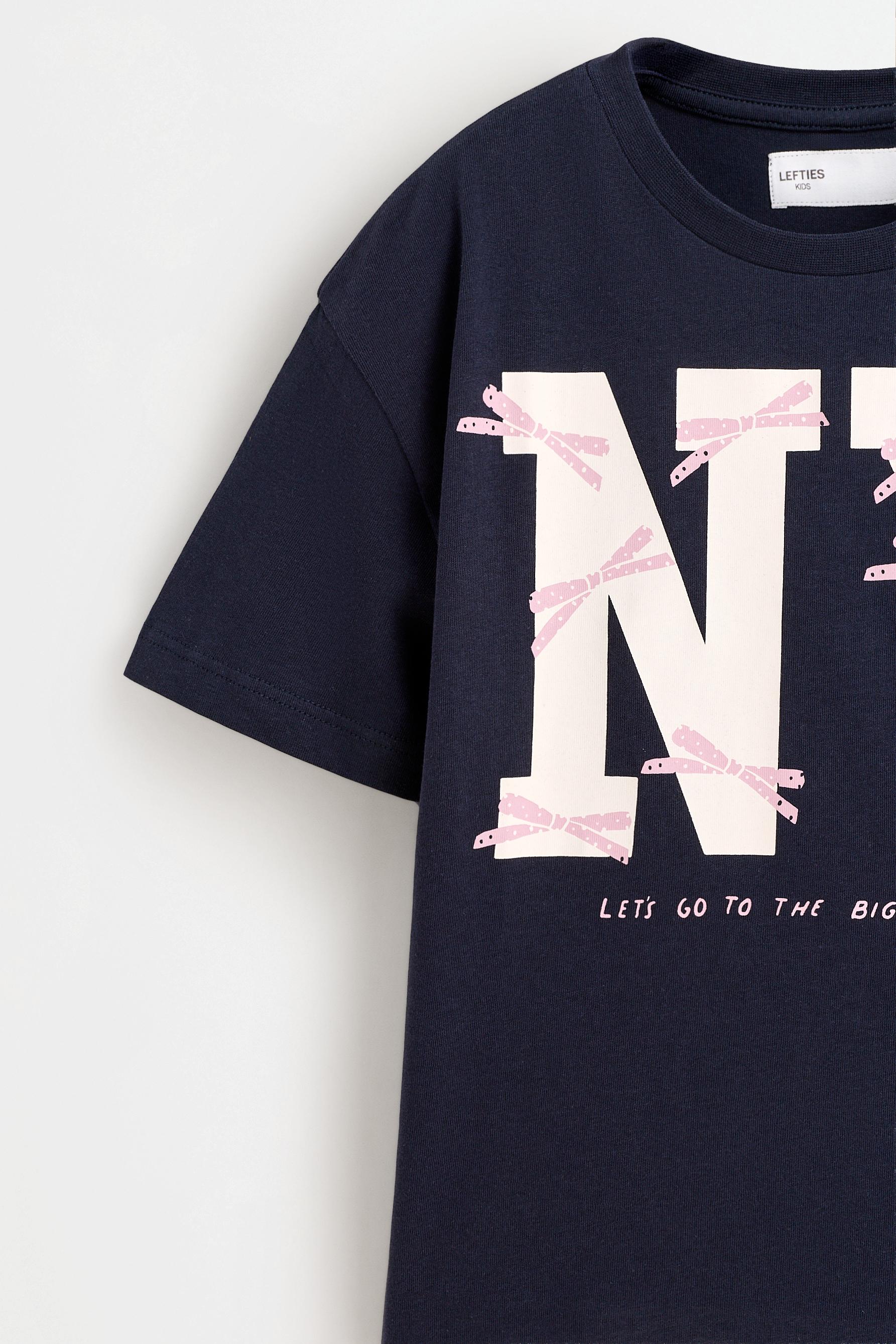 Printed T-shirt — NAVY
