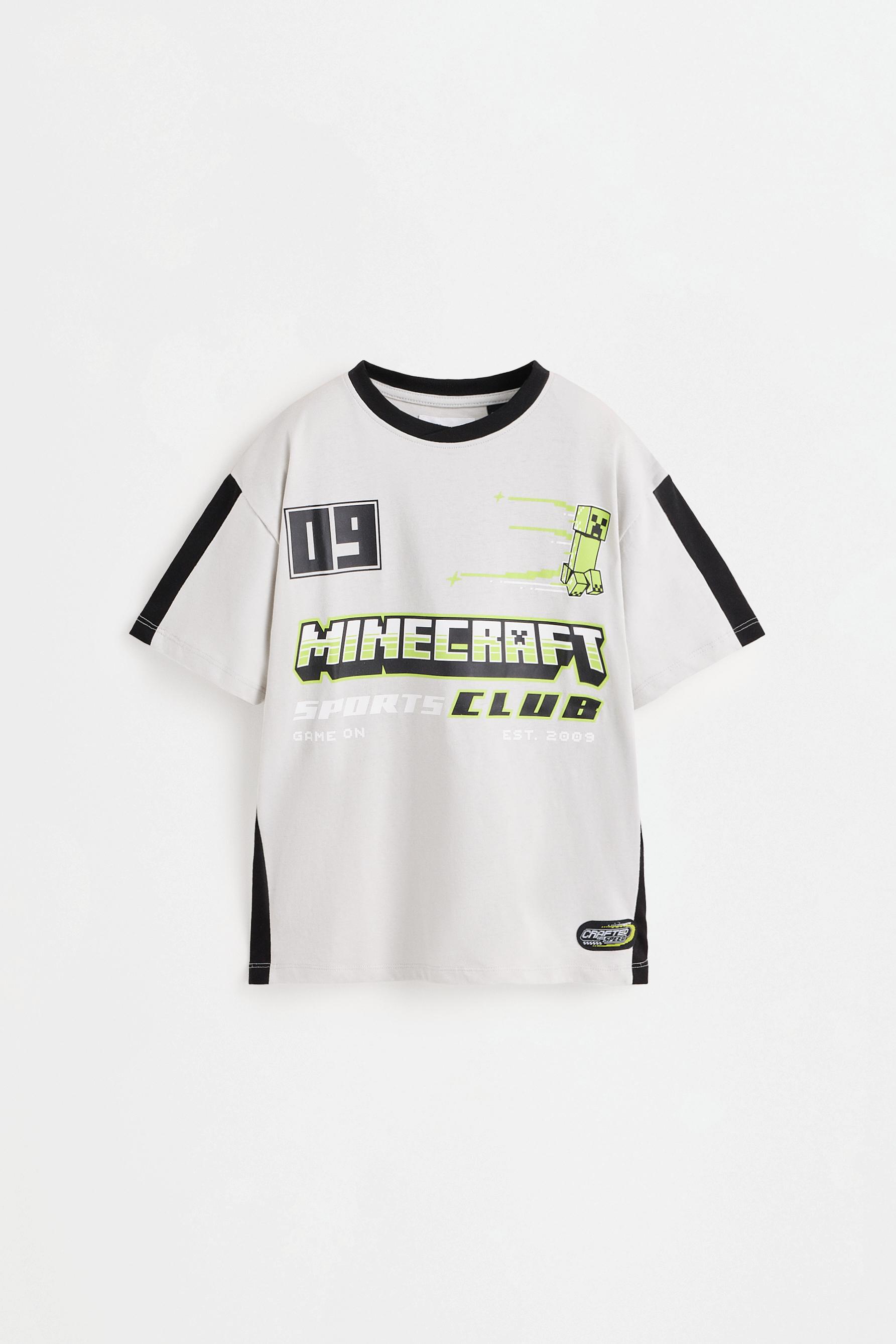 Minecraft Game On T-shirt — PALE BLUE