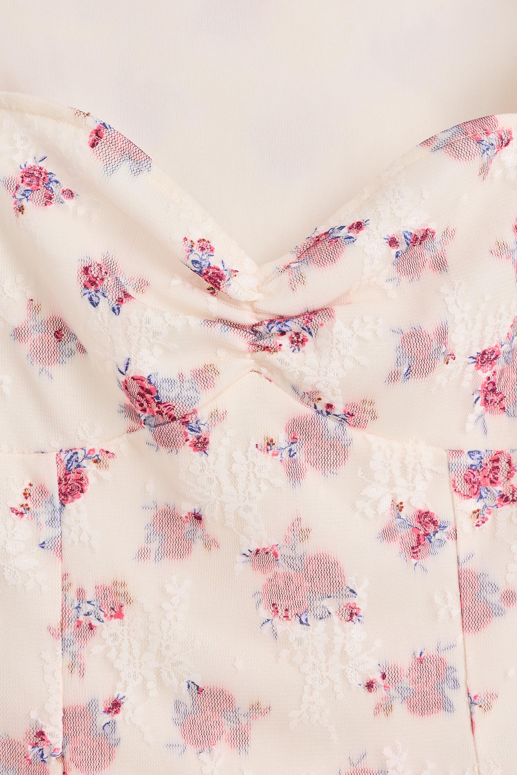Floral print top — OFF WHITE