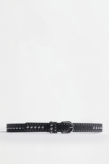 Wide studded belt — BLACK 2
