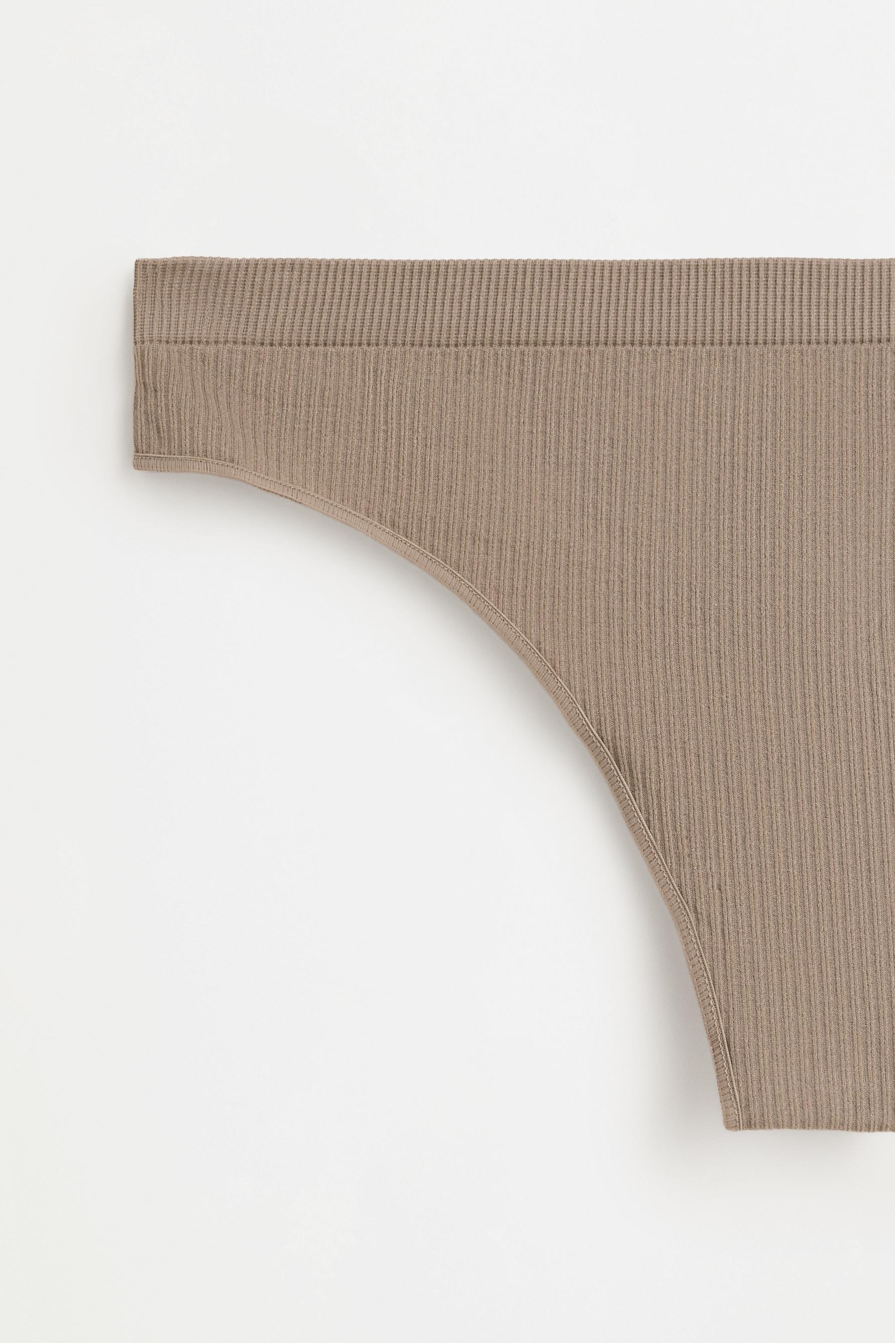 2-Pack seamless ribbed thongs — BLACK