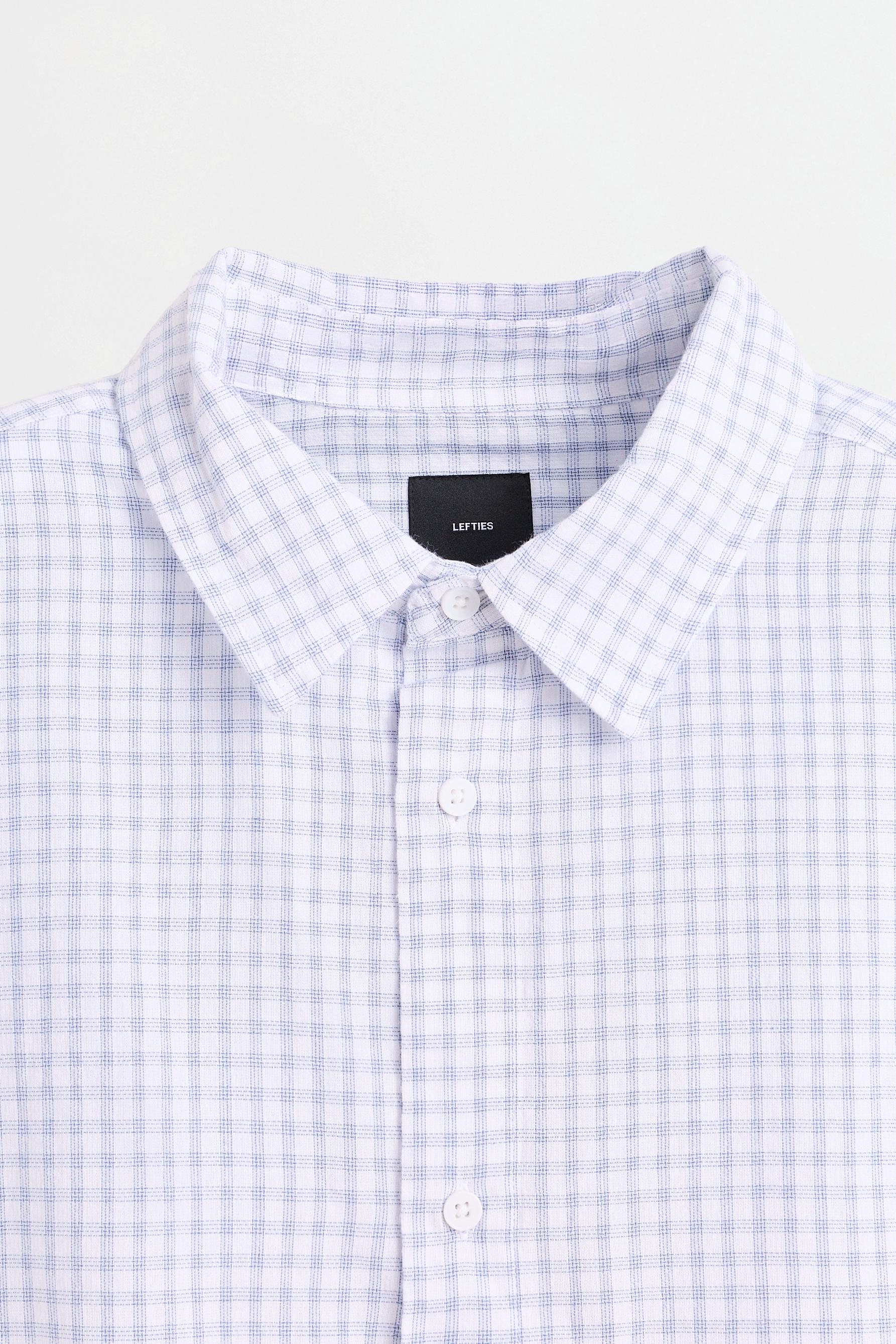 Textured plaid shirt — PALE BLUE