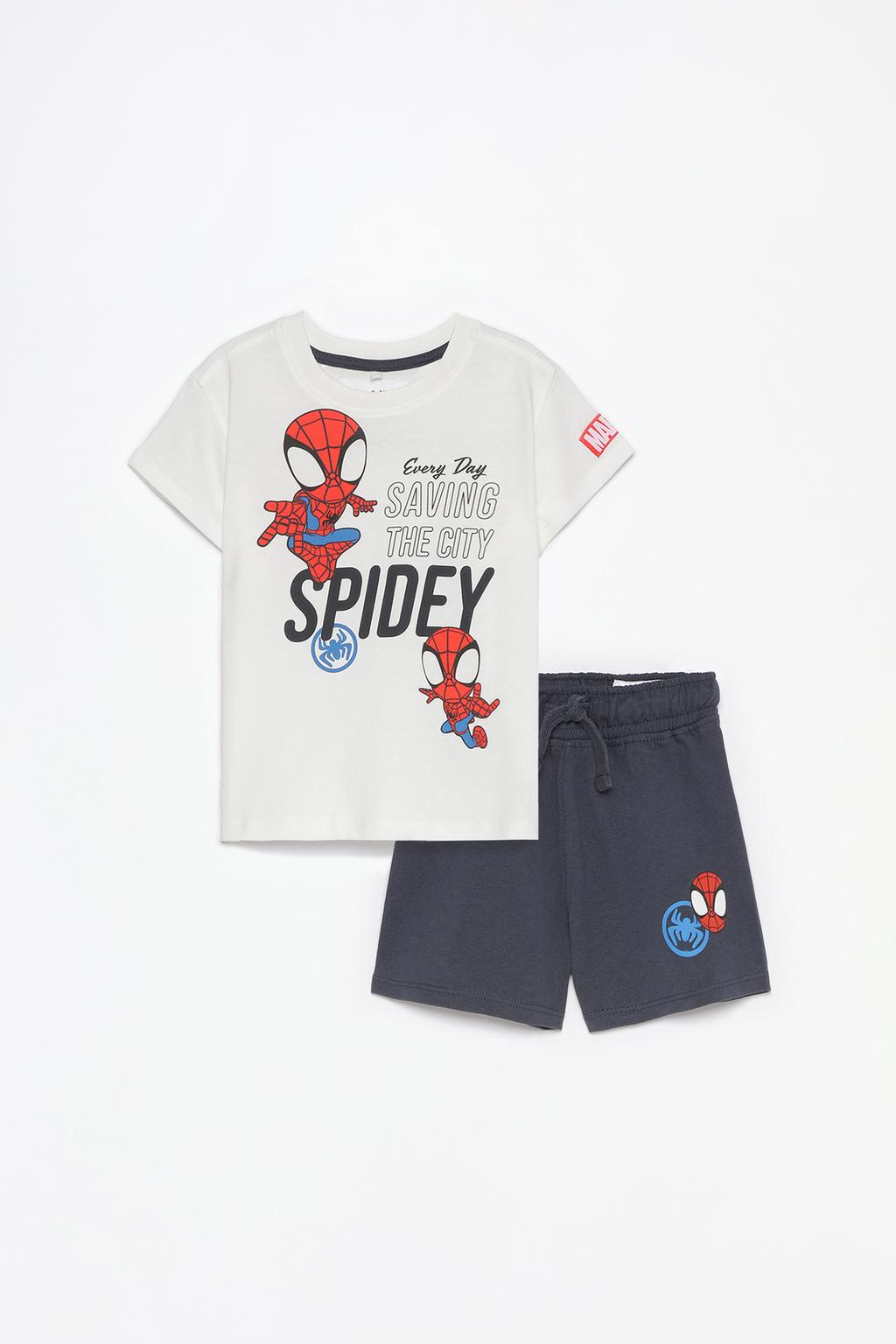 Conjunto Spidey ©Marvel camiseta y bermuda