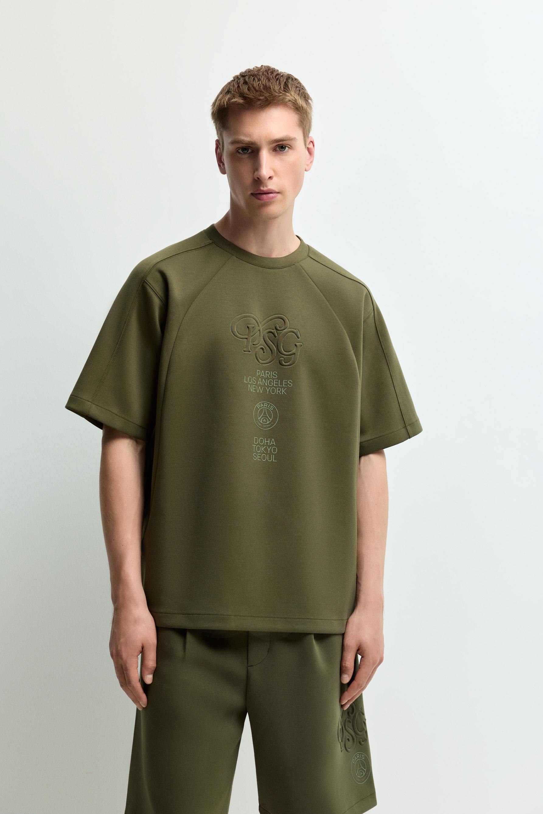 Paris Saint-Germain x Lefties interlock T-shirt — DARK KHAKI