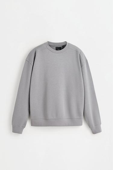 Round neck interlock sweatshirt — MEDIUM GREY 6