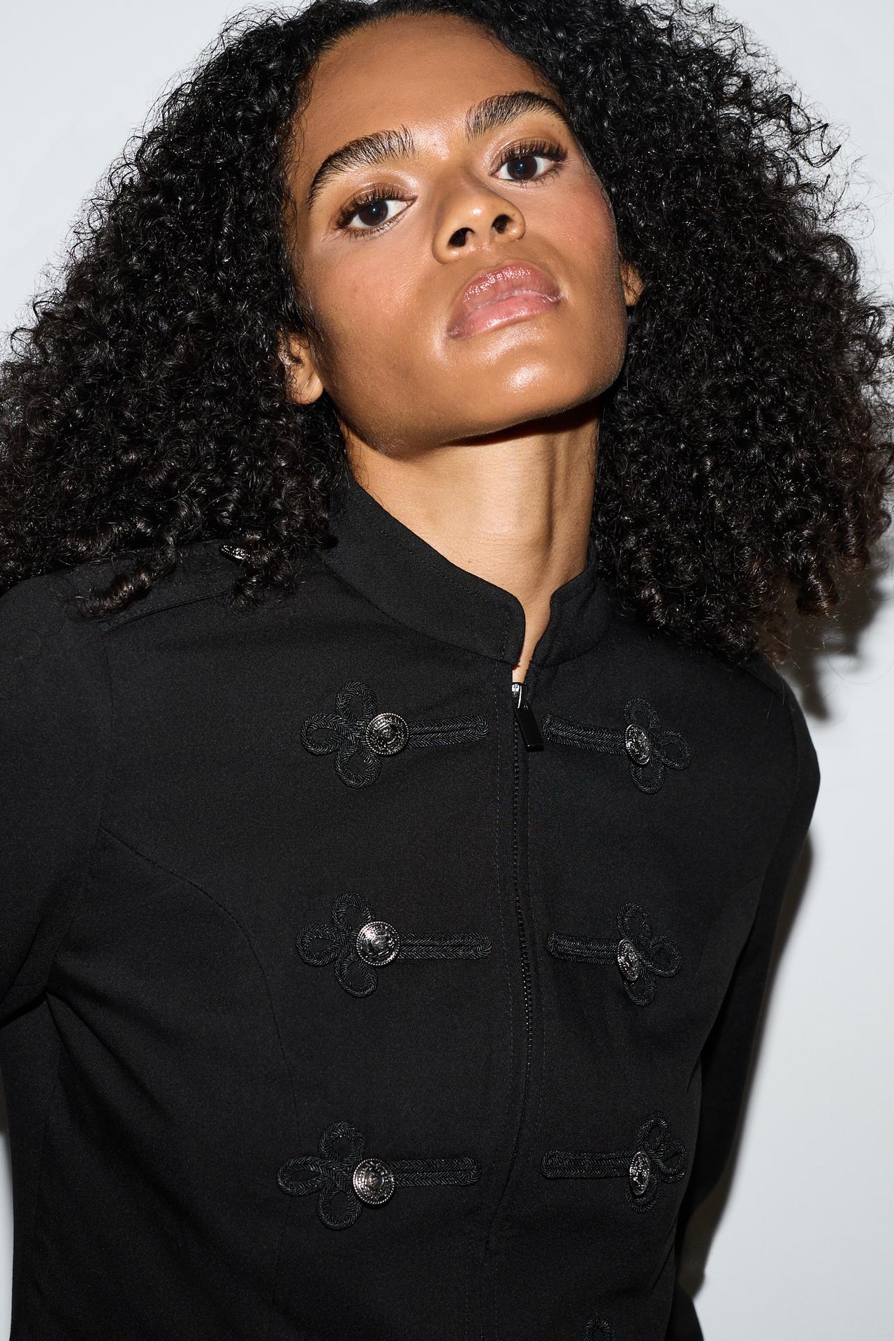 Blazer with buttons — BLACK