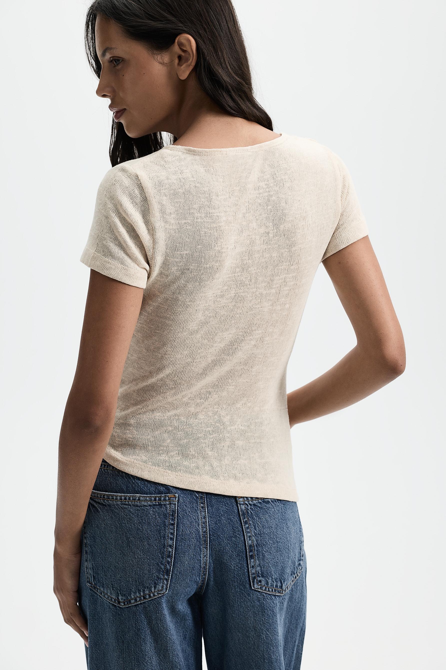 Ruched top — ECRU