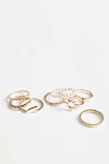 Contrast Rings (8-Pack) — GOLD 4