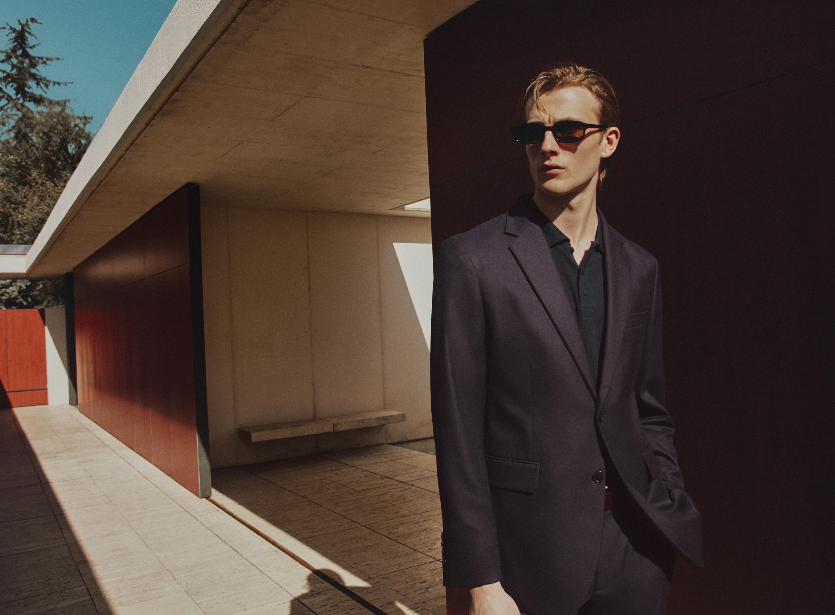 100% linen suit blazer — NAVY