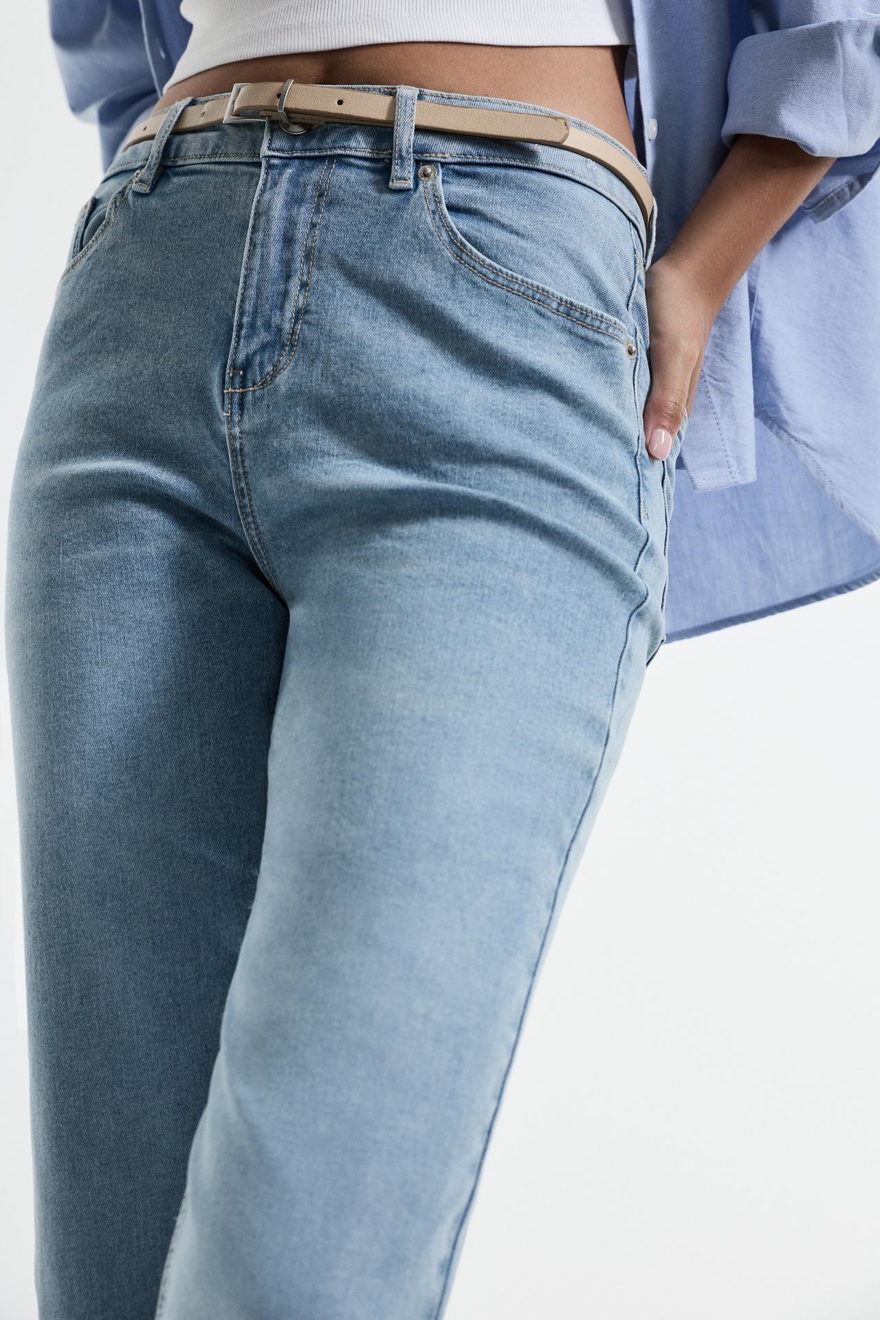 Mini bell bottom jeans — SKY BLUE MARL