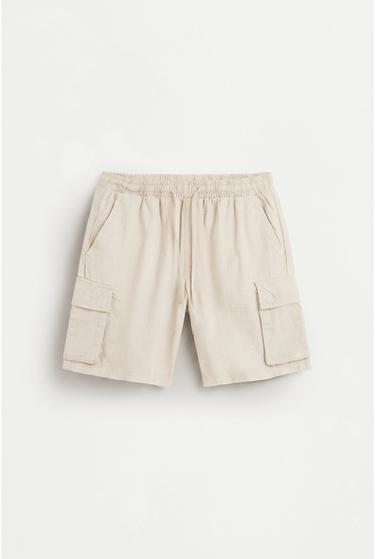 Rustic cargo Bermuda joggers — OFF WHITE 6
