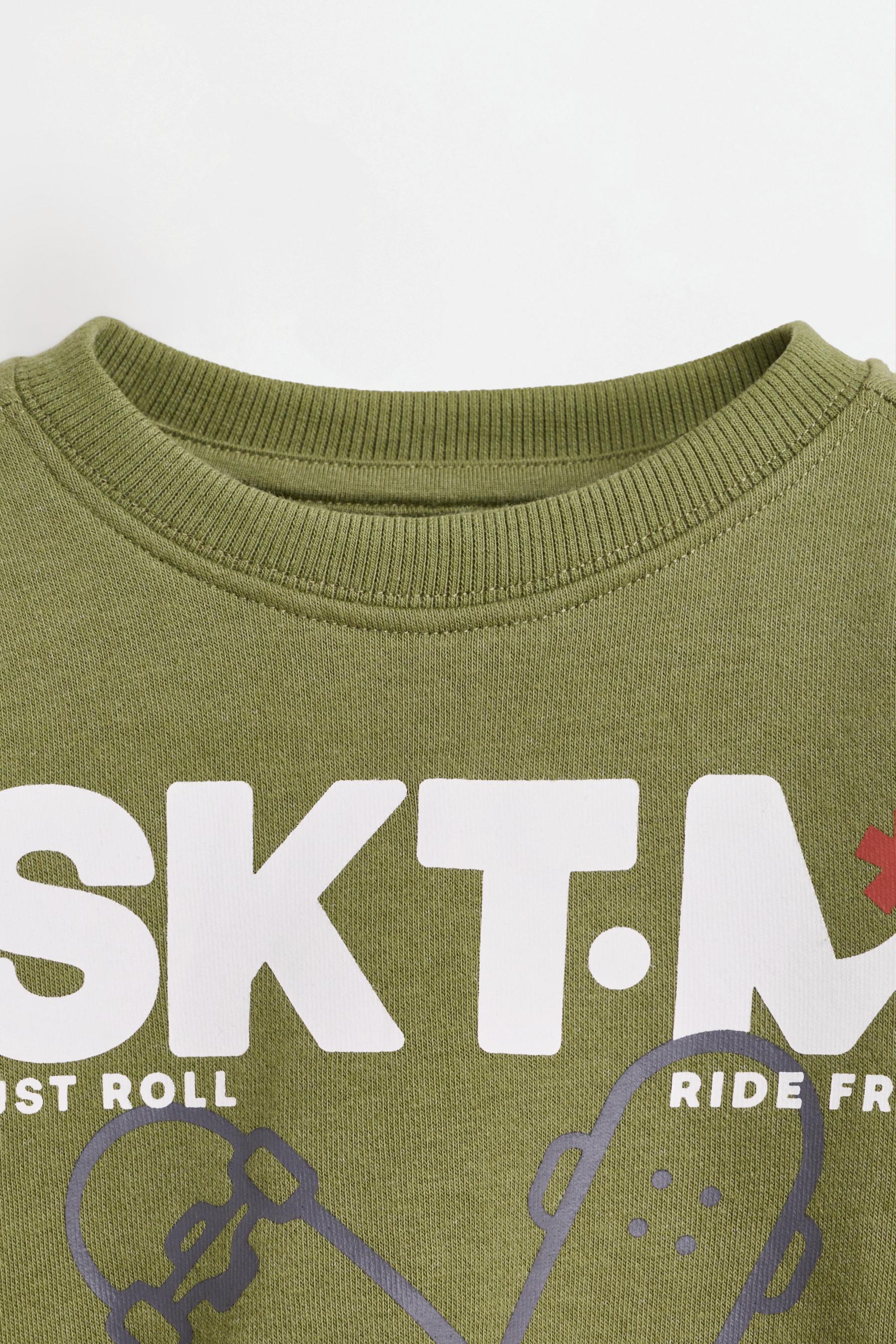 Plush sweatshirt and trousers co-ord — DARK KHAKI