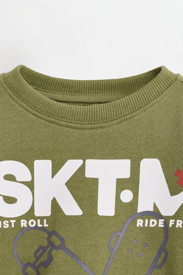 Plush sweatshirt and trousers co-ord — DARK KHAKI 6