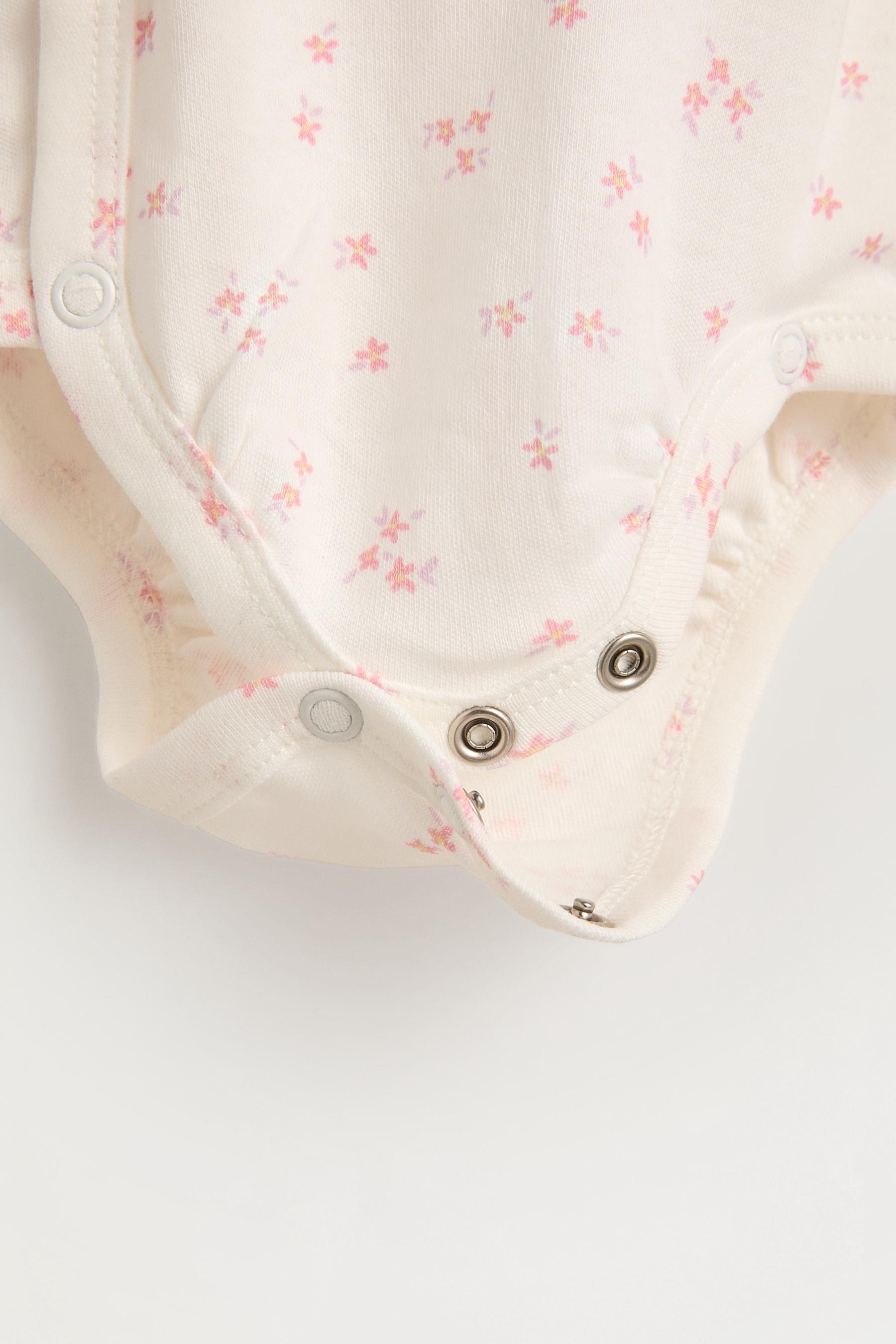 Interlock bodysuit, footed leggings and hat set — PINK