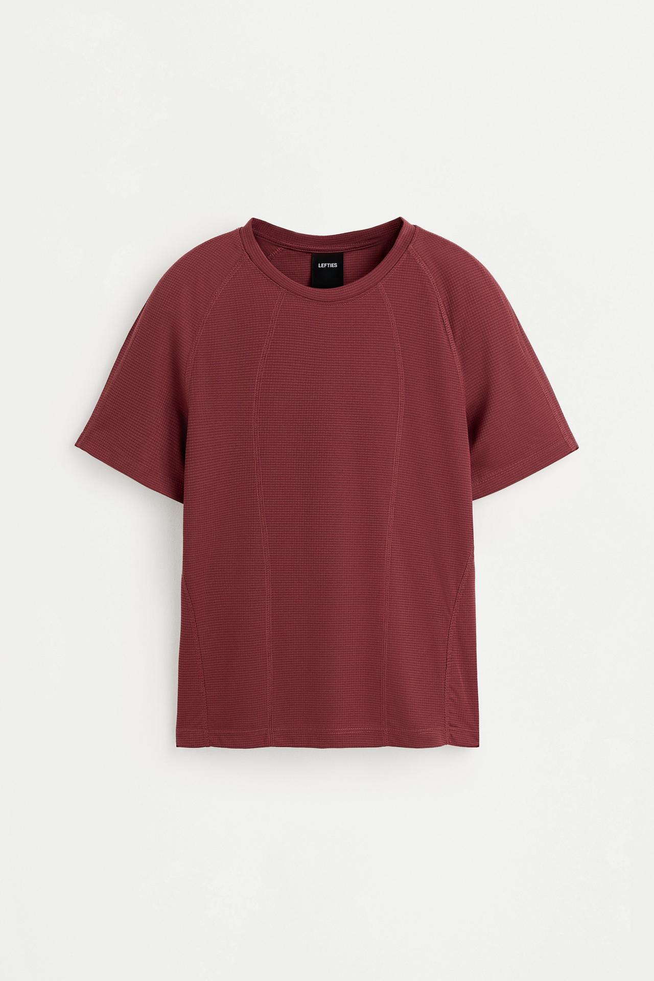 Seamed sports T-shirt — DARK PINK
