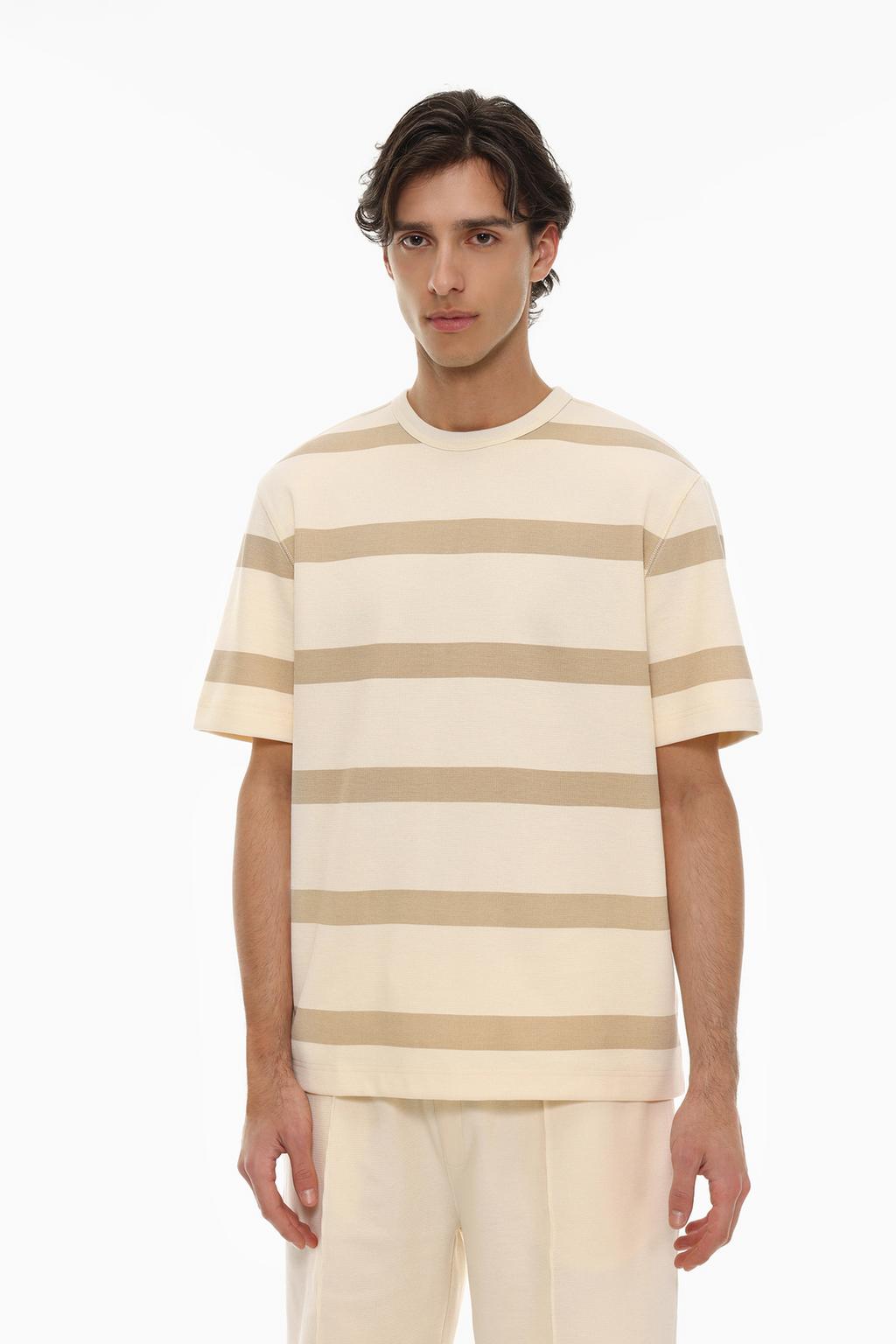 Textured striped T-shirt