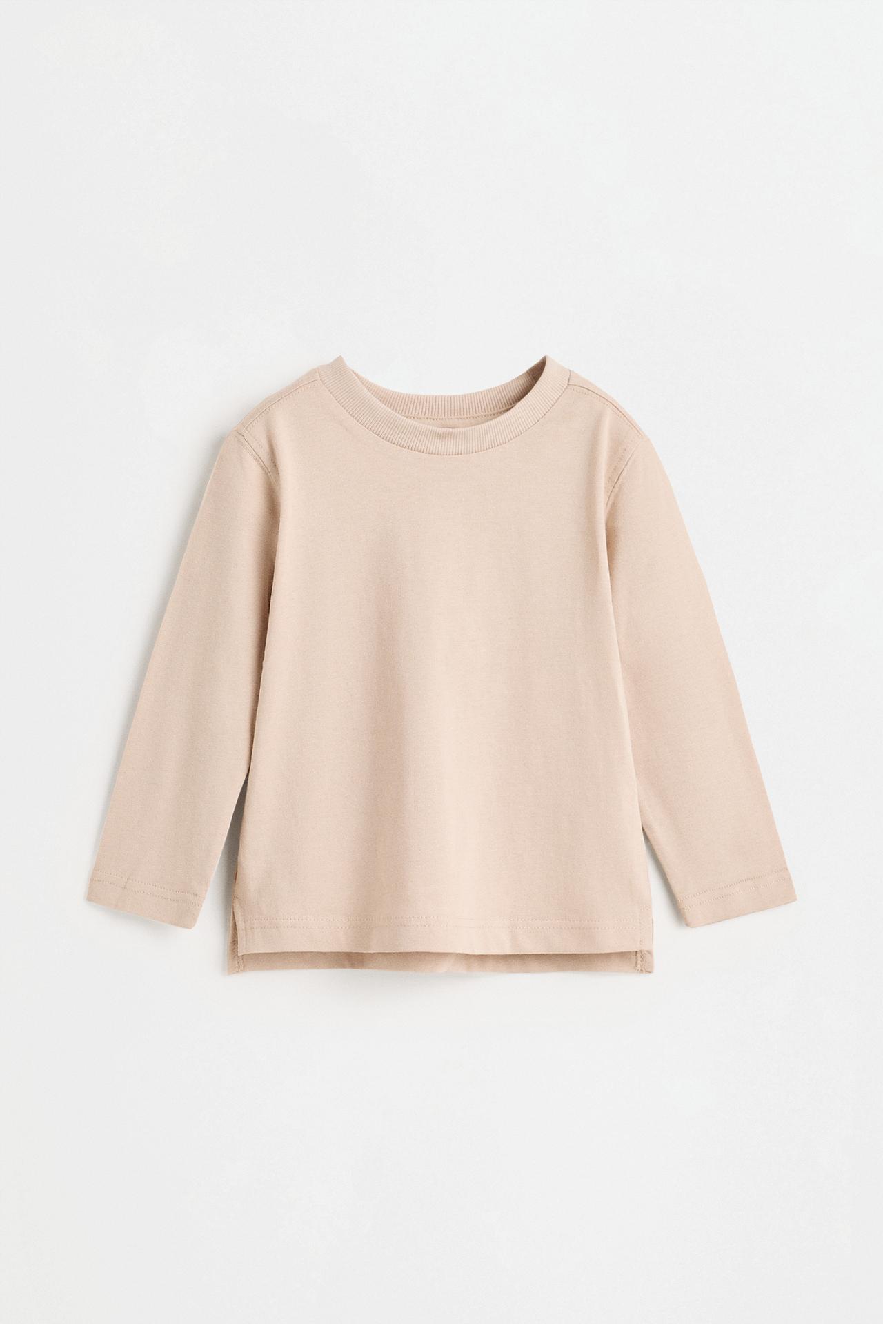Pack of 4 plain long sleeve T-shirts — CHOCOLATE