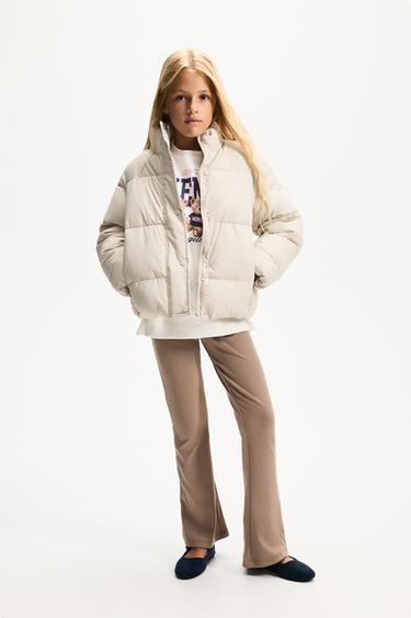 Rubberised quilted jacket — ECRU 1