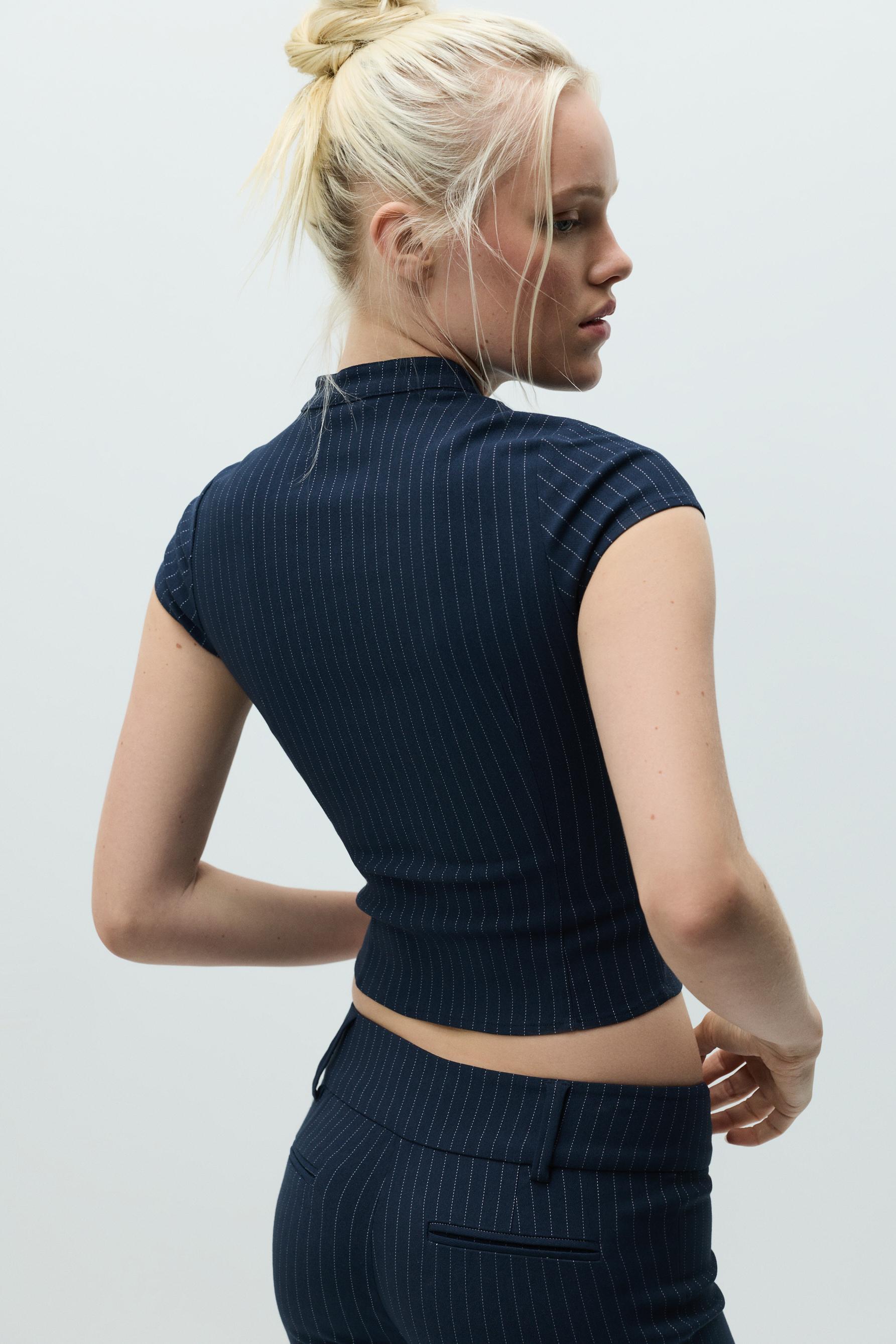 Qipao blouse — NAVY