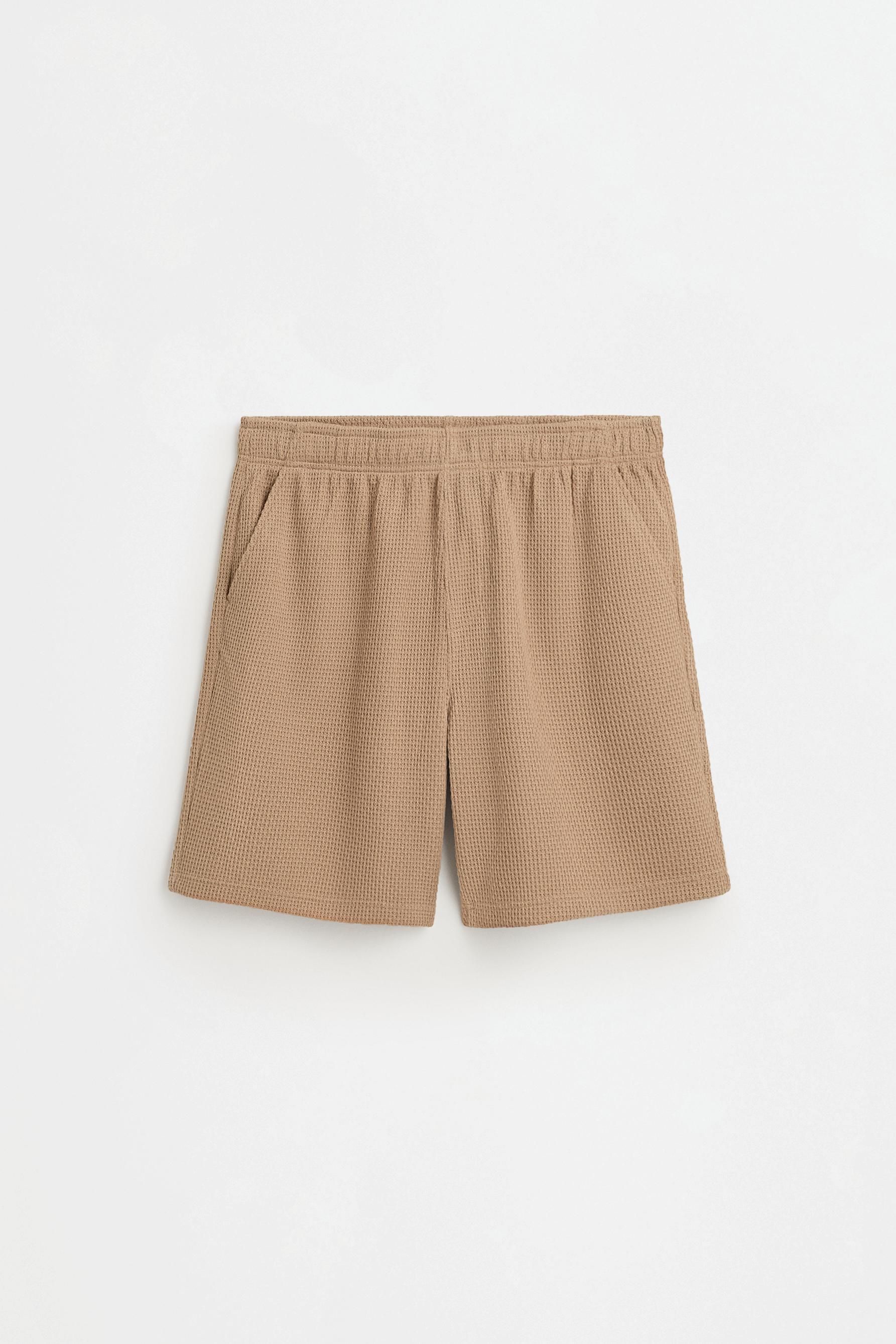 Waffle-textured Bermuda shorts — YARN