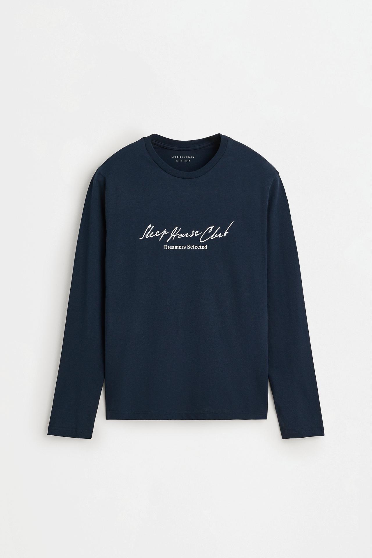 Long printed pyjamas — DARK NAVY