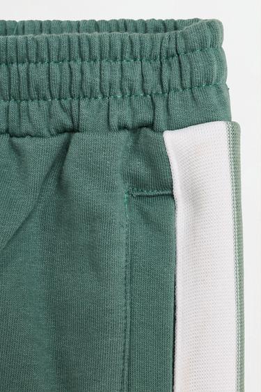 Striped plush trousers — GREEN 5